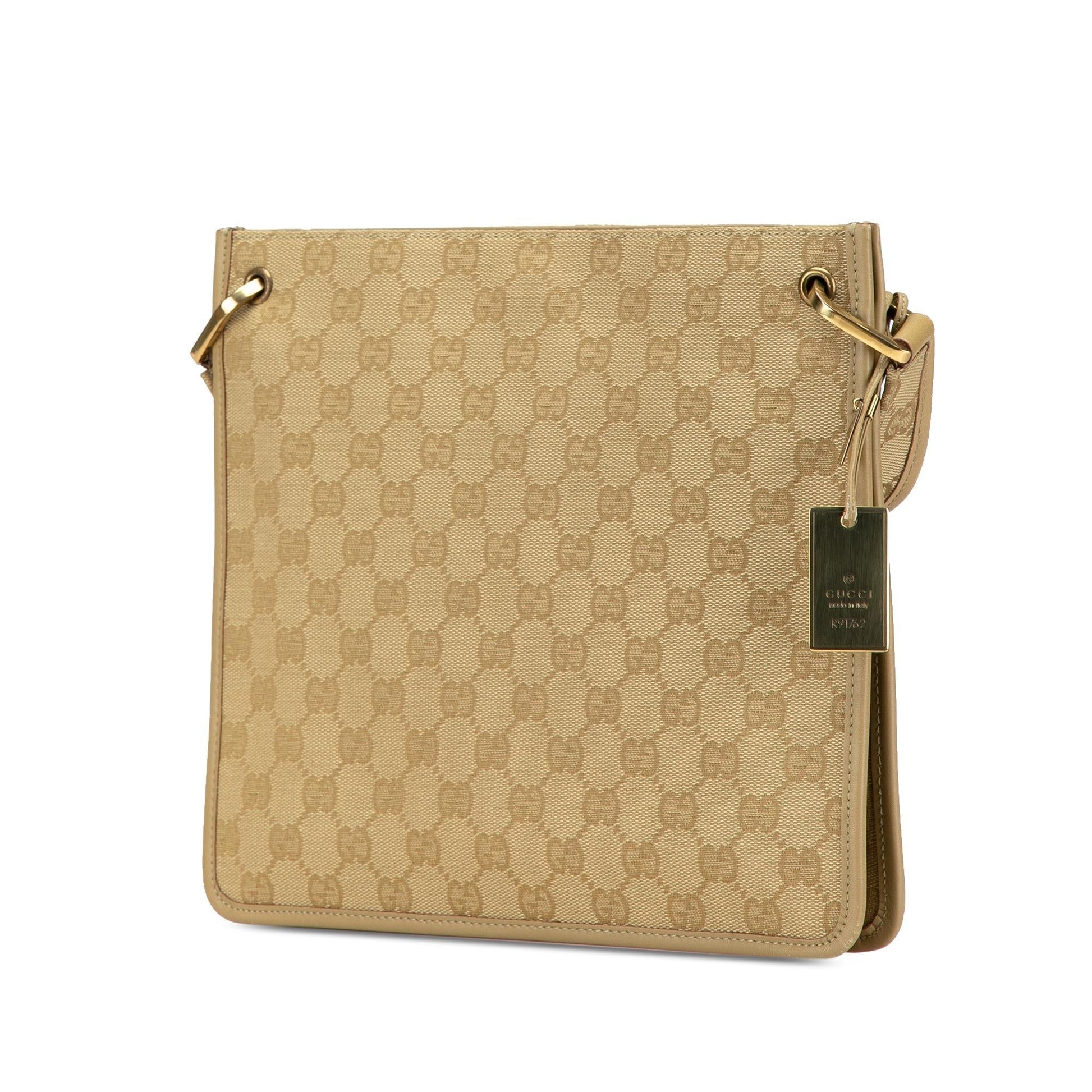 Gucci GG SHG-JTlAqV Canvas Calf Brown Crossbody Bag