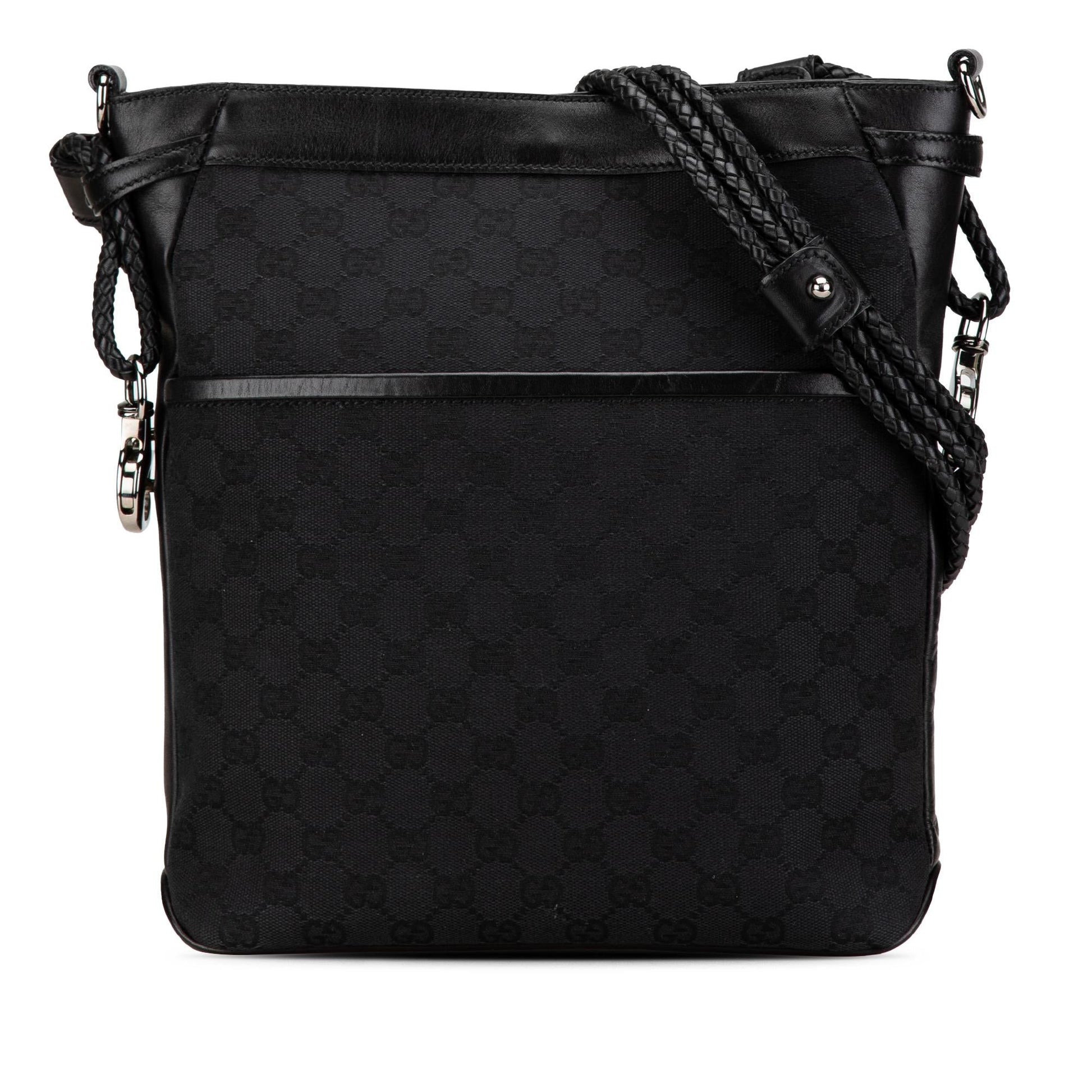Gucci GG Canvas Black Crossbody Bag Shg J4Vmad