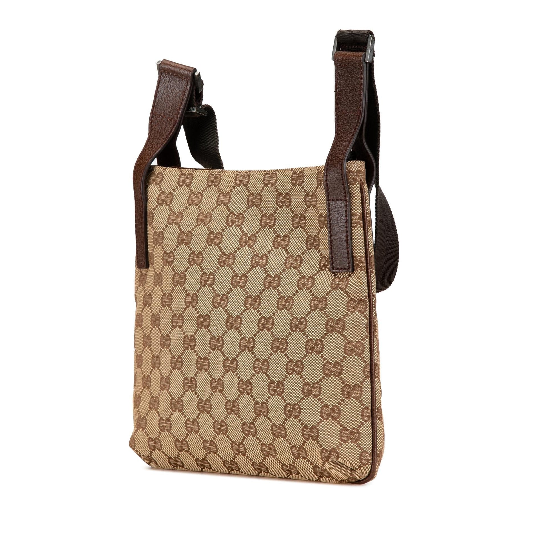Gucci GG Canvas Calf Brown Crossbody Bag Crossbody 7