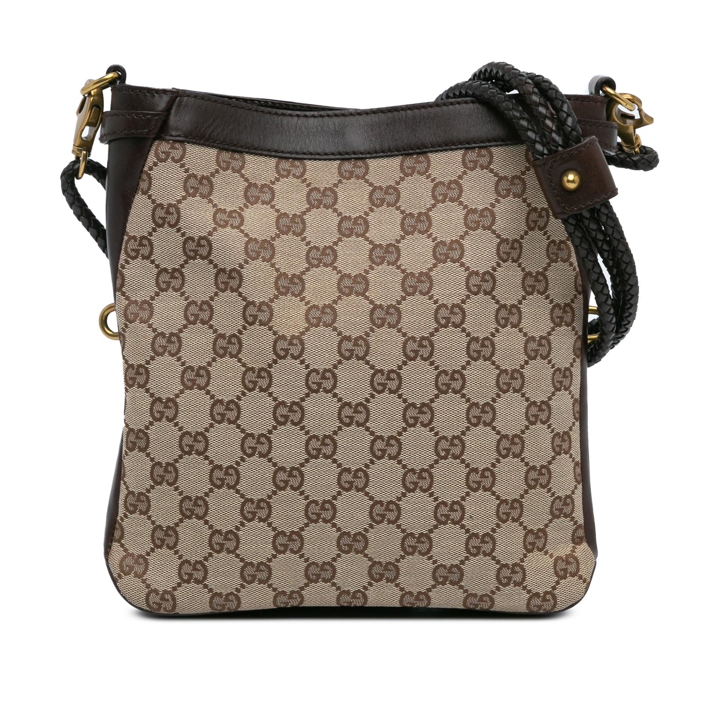 Gucci GG Canvas Calf Brown Crossbody Bag Crossbody 8