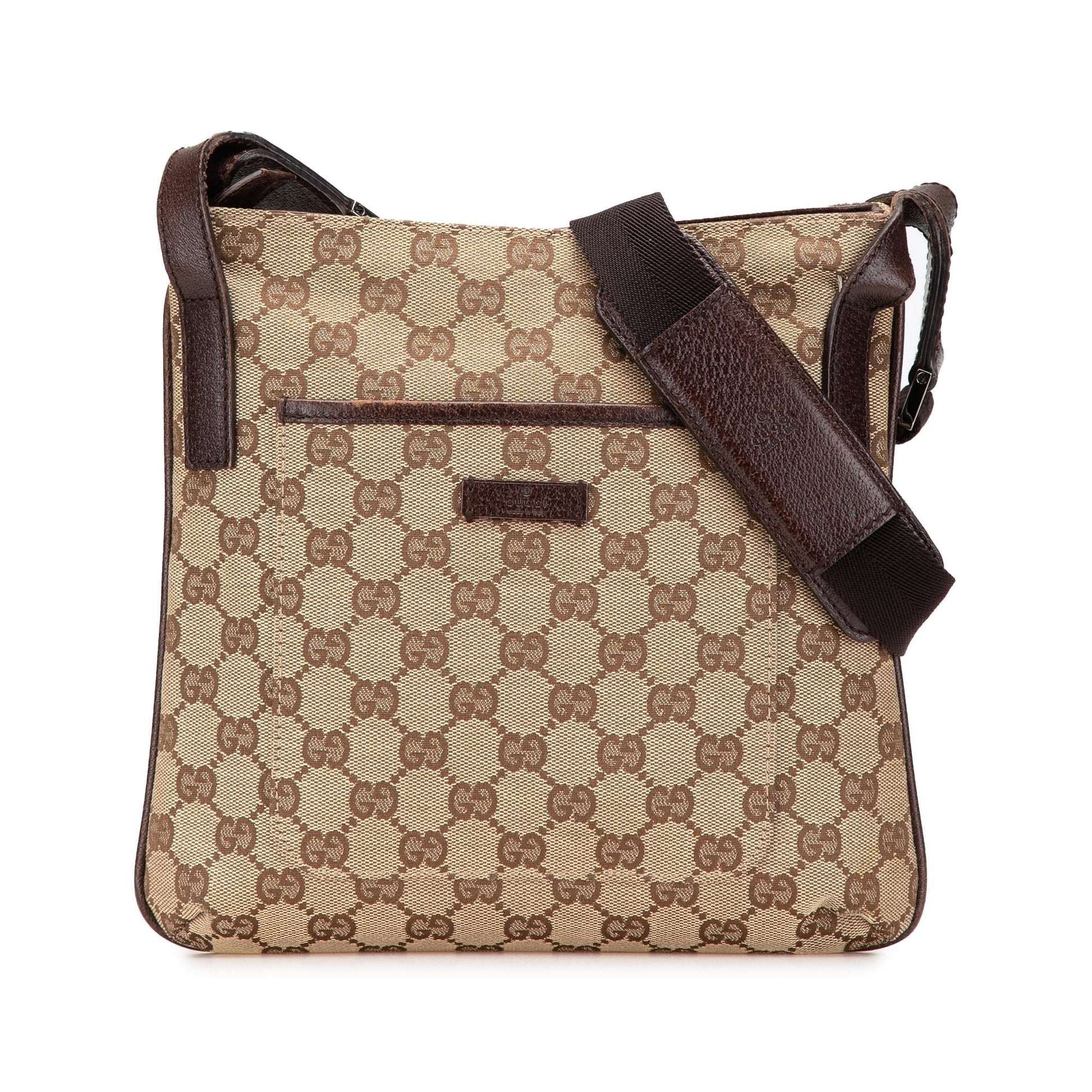 Gucci GG Canvas Brown Crossbody Bag Crossbody 11