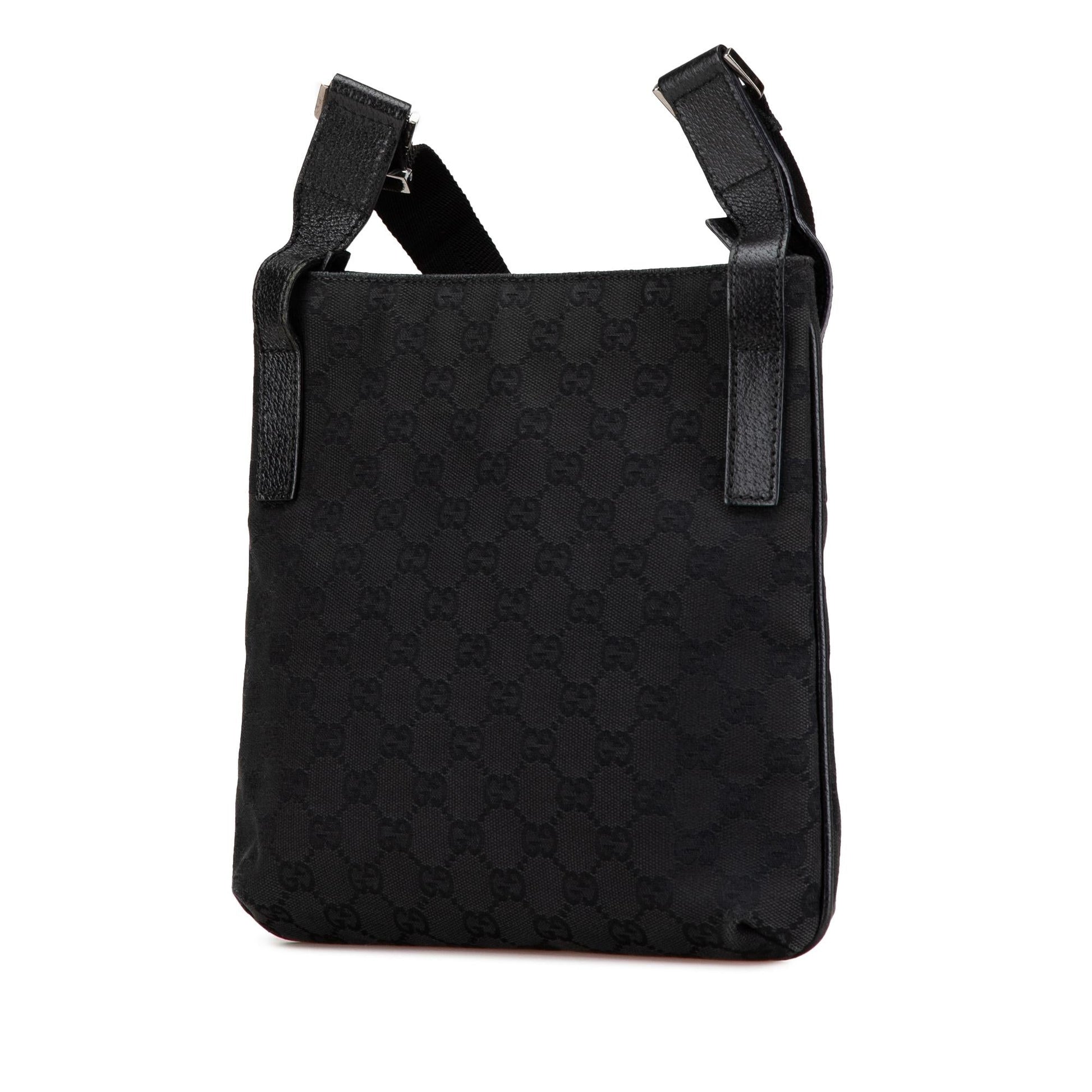 Gucci GG Canvas Calf Black Crossbody Bag Crossbody 13