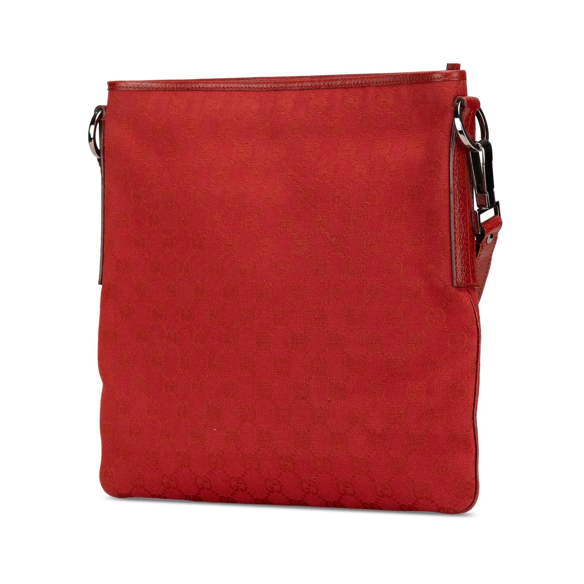 Gucci GG Canvas Calf Red Crossbody Bag Crossbody 14