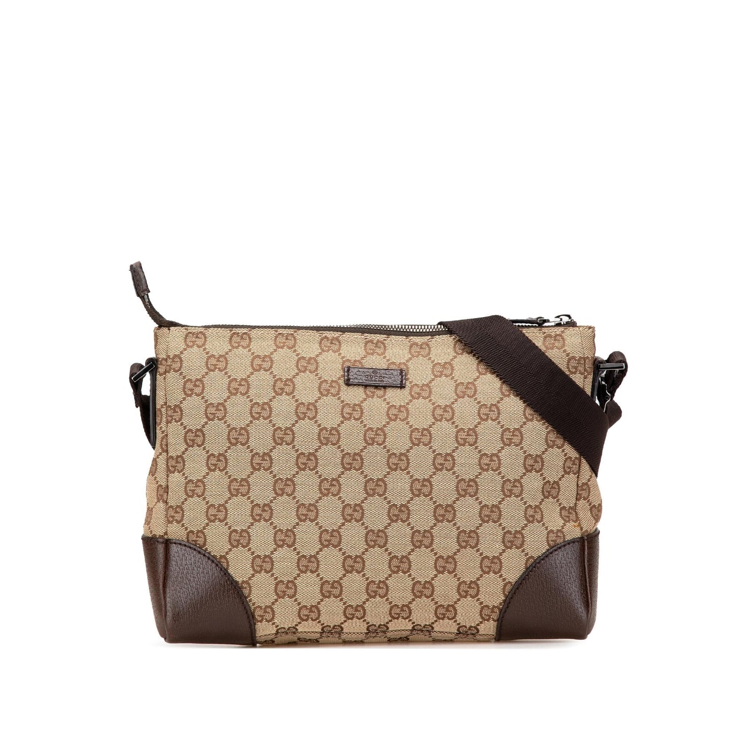 Gucci GG Canvas Calf Brown Crossbody Bag Crossbody 19
