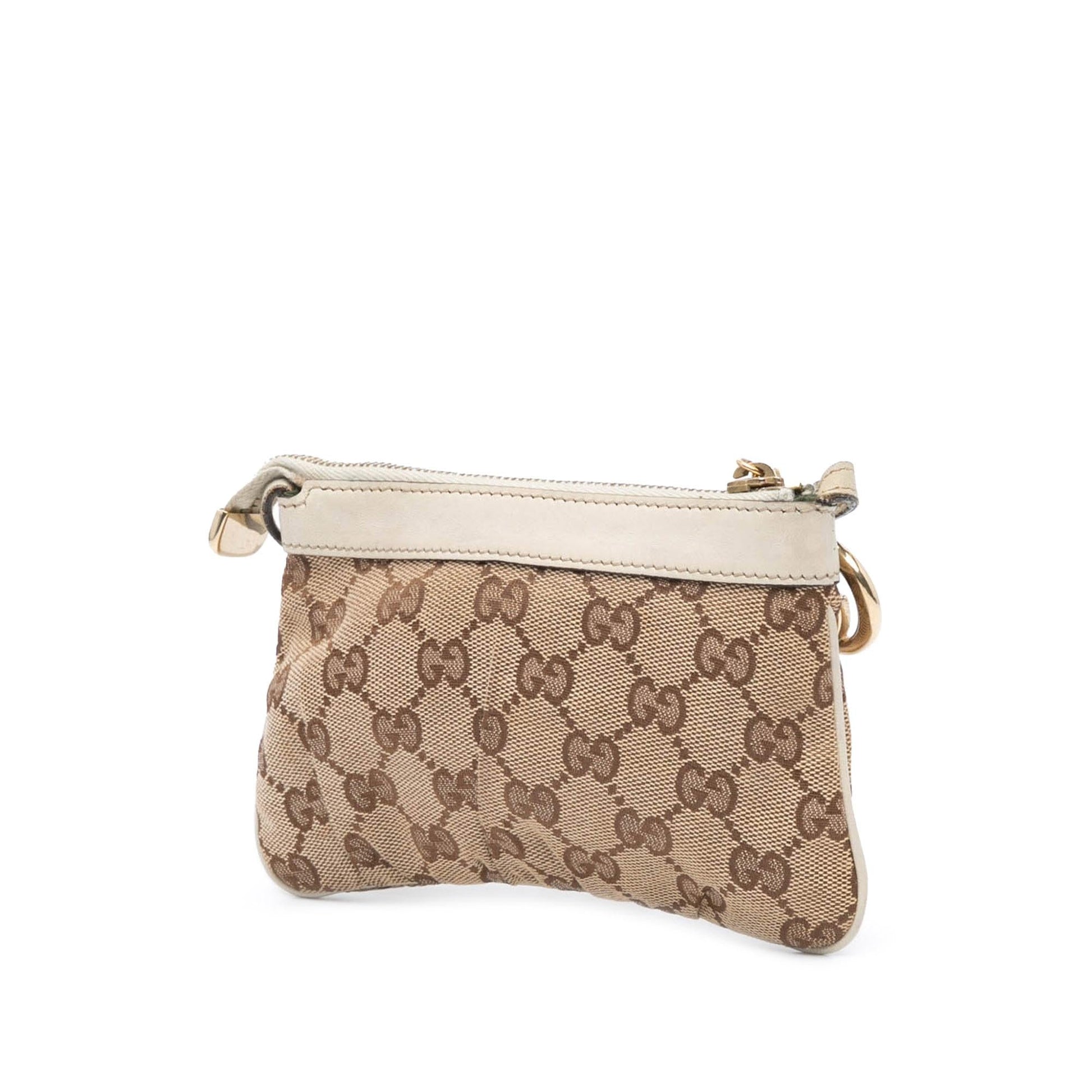 Gucci GG Canvas Calf White Brown Crossbody Bag Crossbody 22