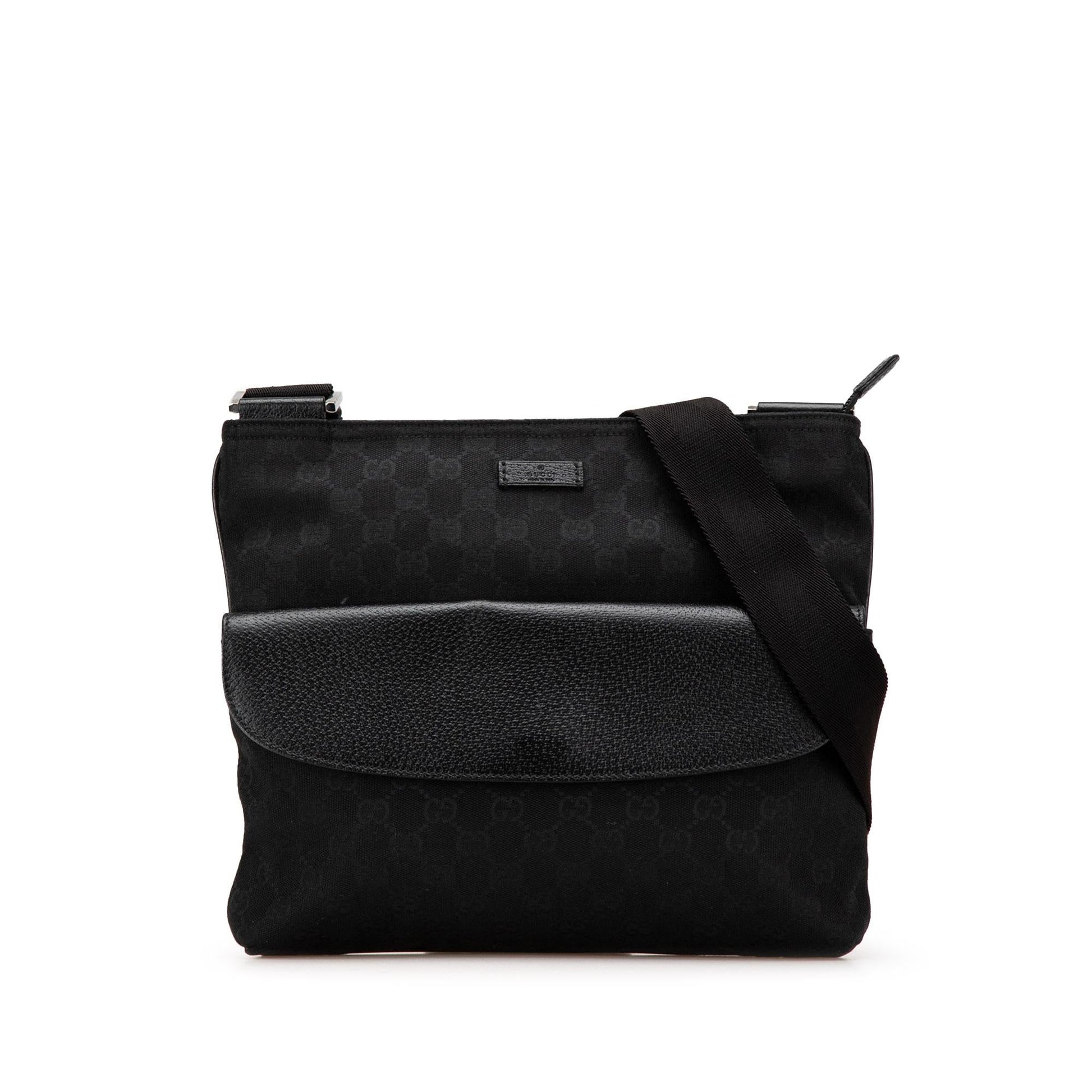 Gucci GG Canvas Calf Black Crossbody Bag Crossbody 23
