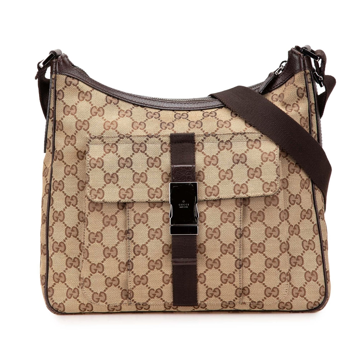 Gucci GG Canvas Brown Crossbody Bag