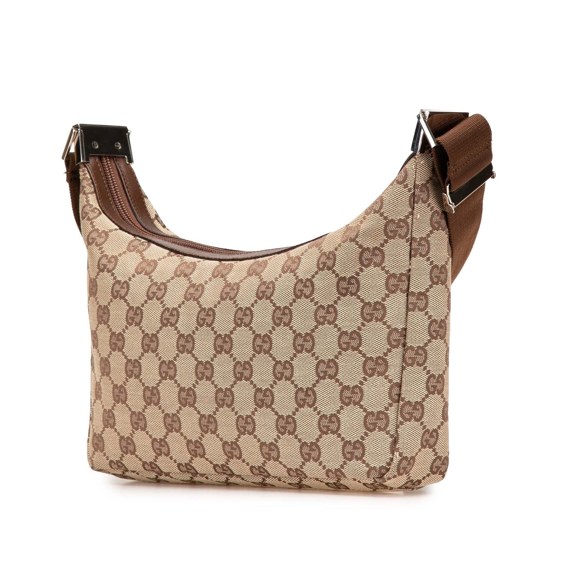 Gucci GG Canvas Calf Brown Crossbody Bag Crossbody 32