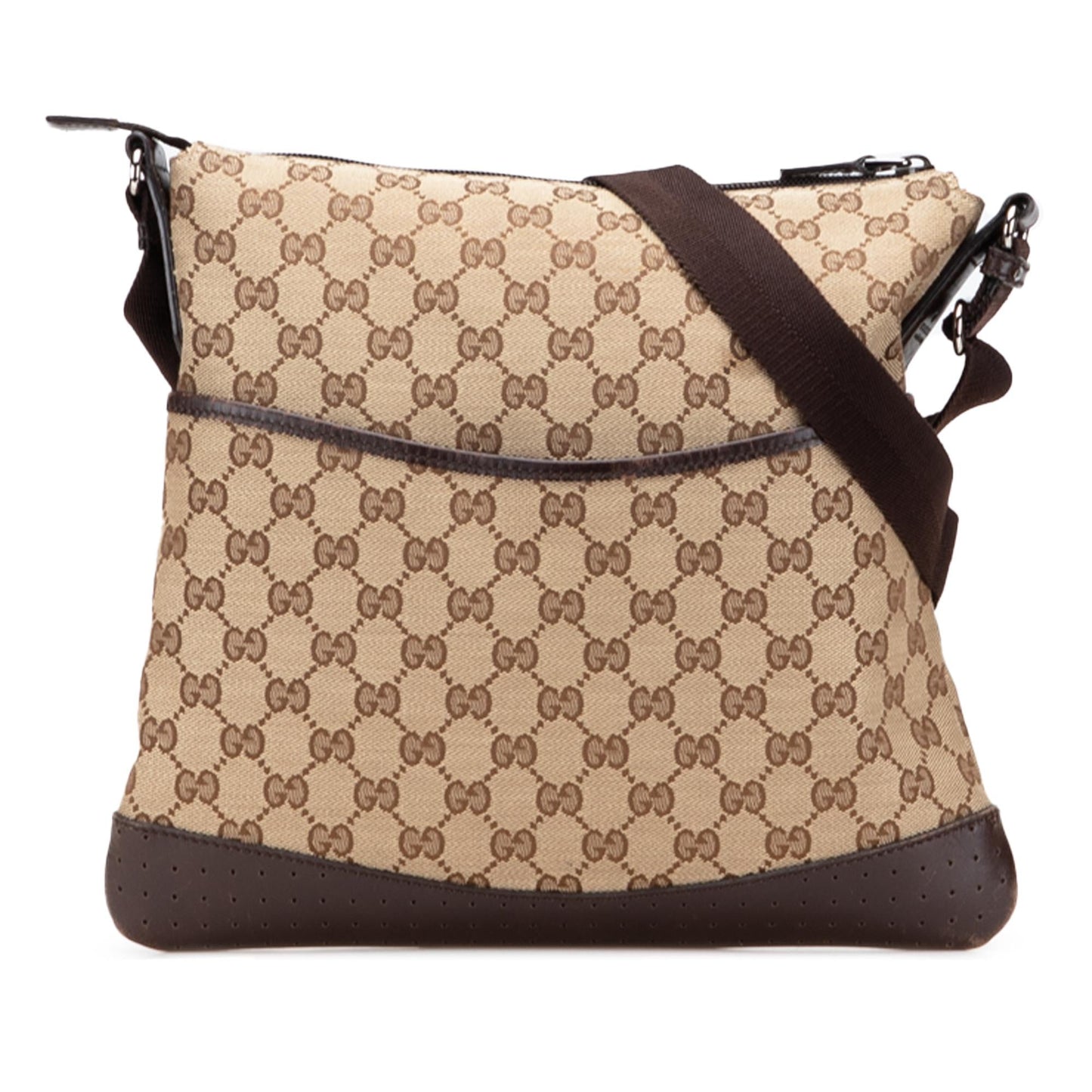 Gucci GG Canvas Calf Brown Crossbody Bag Crossbody 33