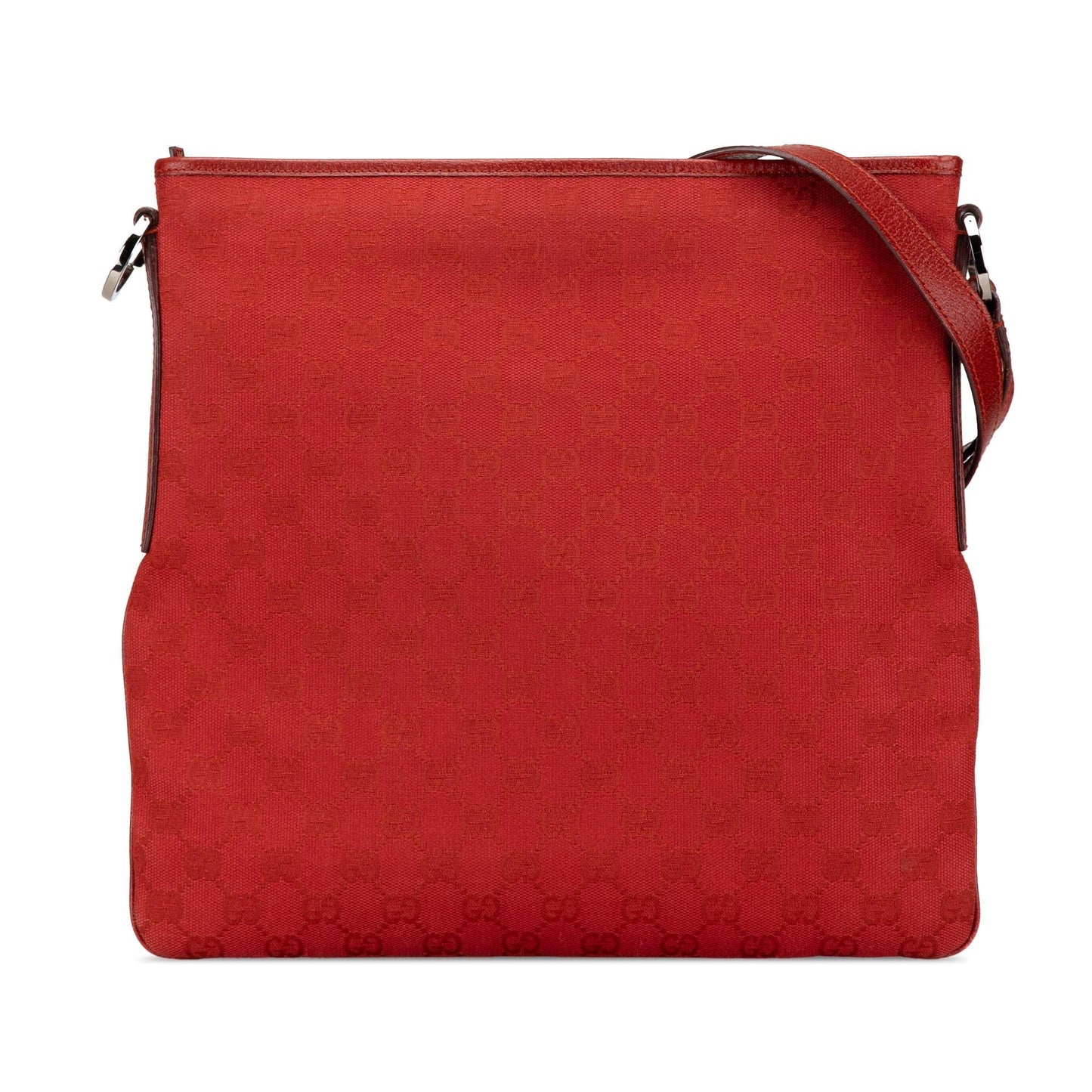 Gucci GG Canvas Calf Red Crossbody Bag