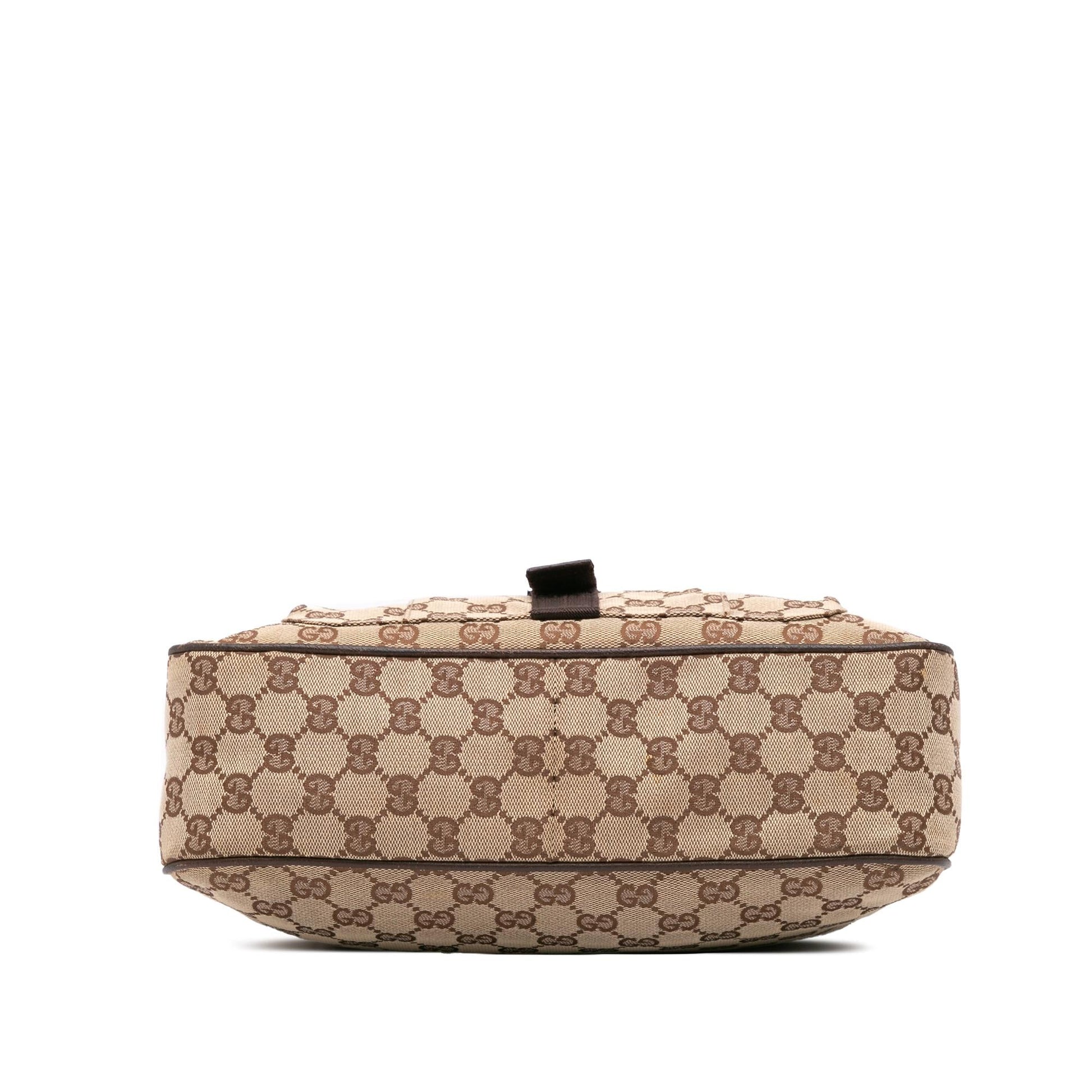 Gucci GG Canvas Calf Brown Crossbody Bag Crossbody 36