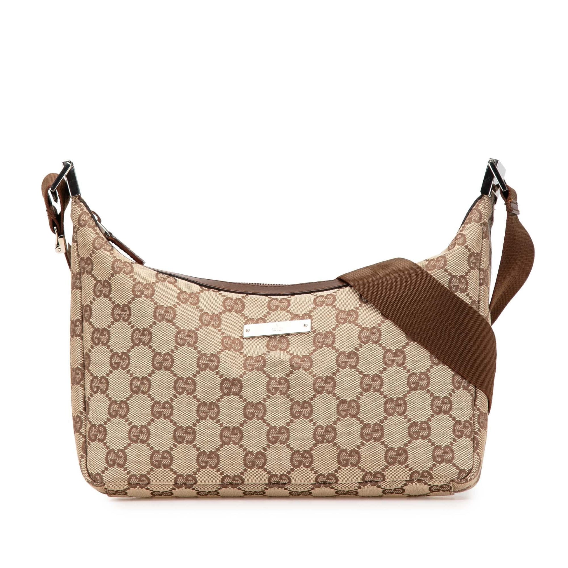 Gucci GG Canvas Calf Brown Crossbody Bag Crossbody 37