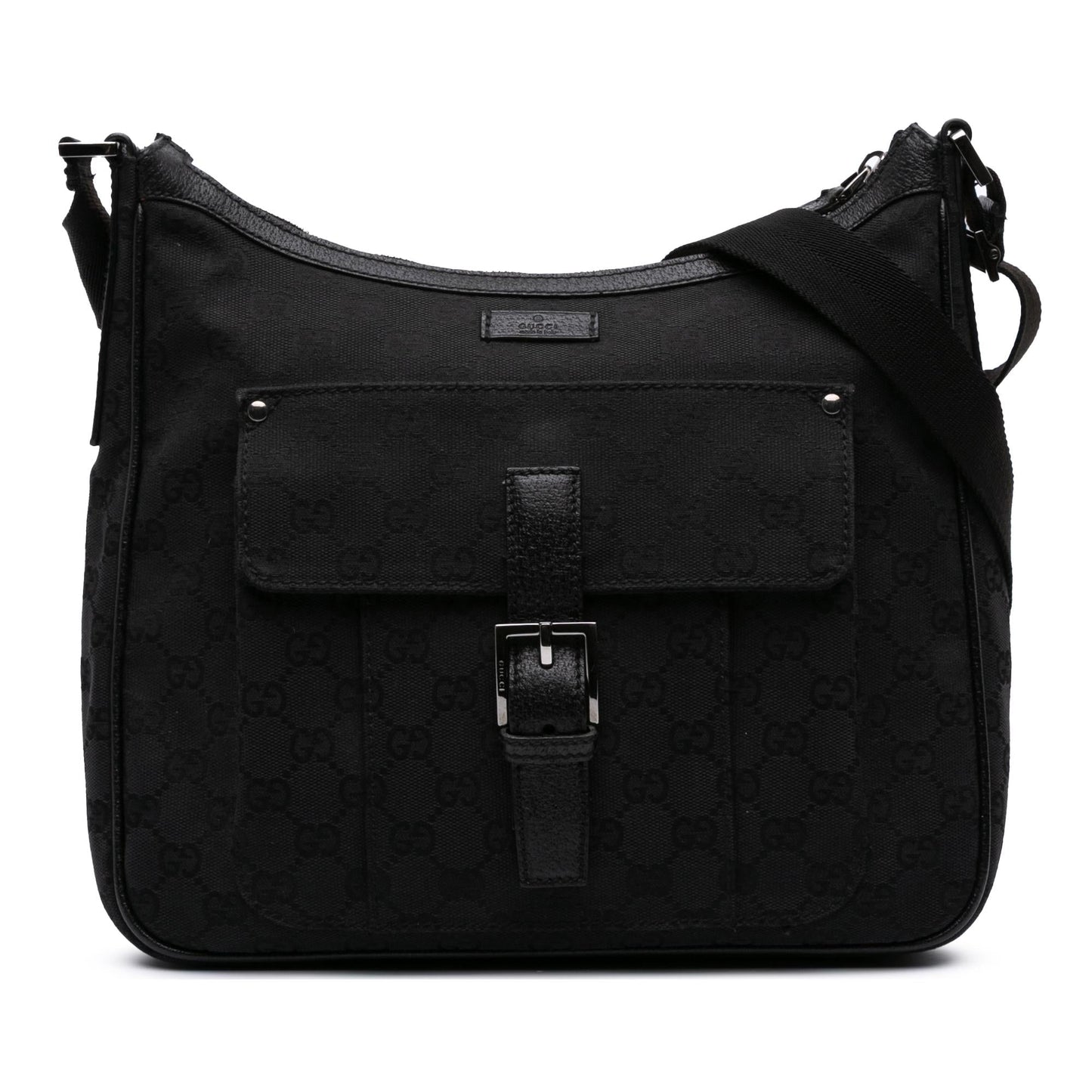 Gucci GG Canvas Calf Black Crossbody Bag Crossbody 49