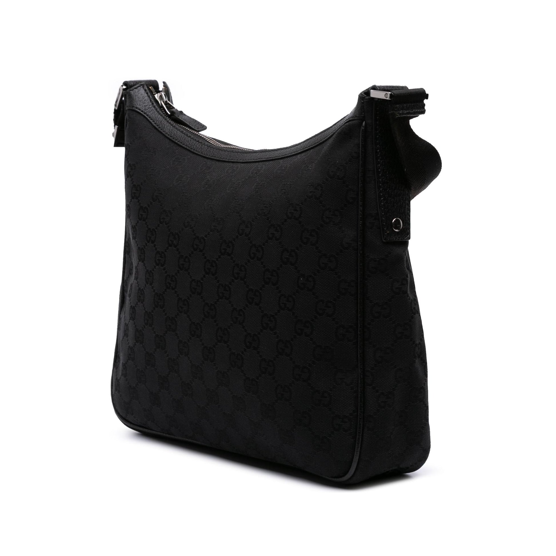 Gucci GG Canvas Calf Black Crossbody Bag Crossbody 49