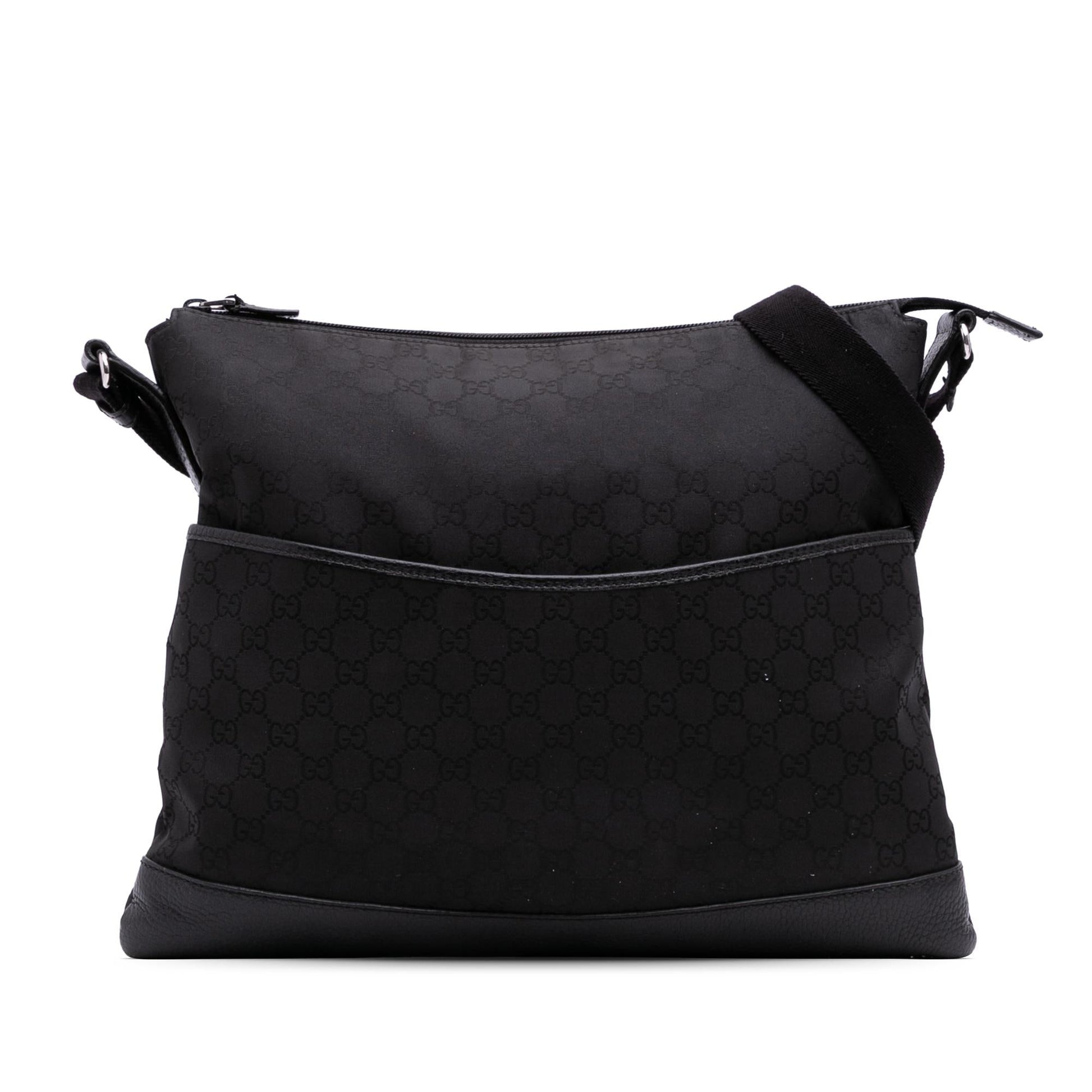 Gucci GG Canvas Calf Black Crossbody Bag Crossbody 50