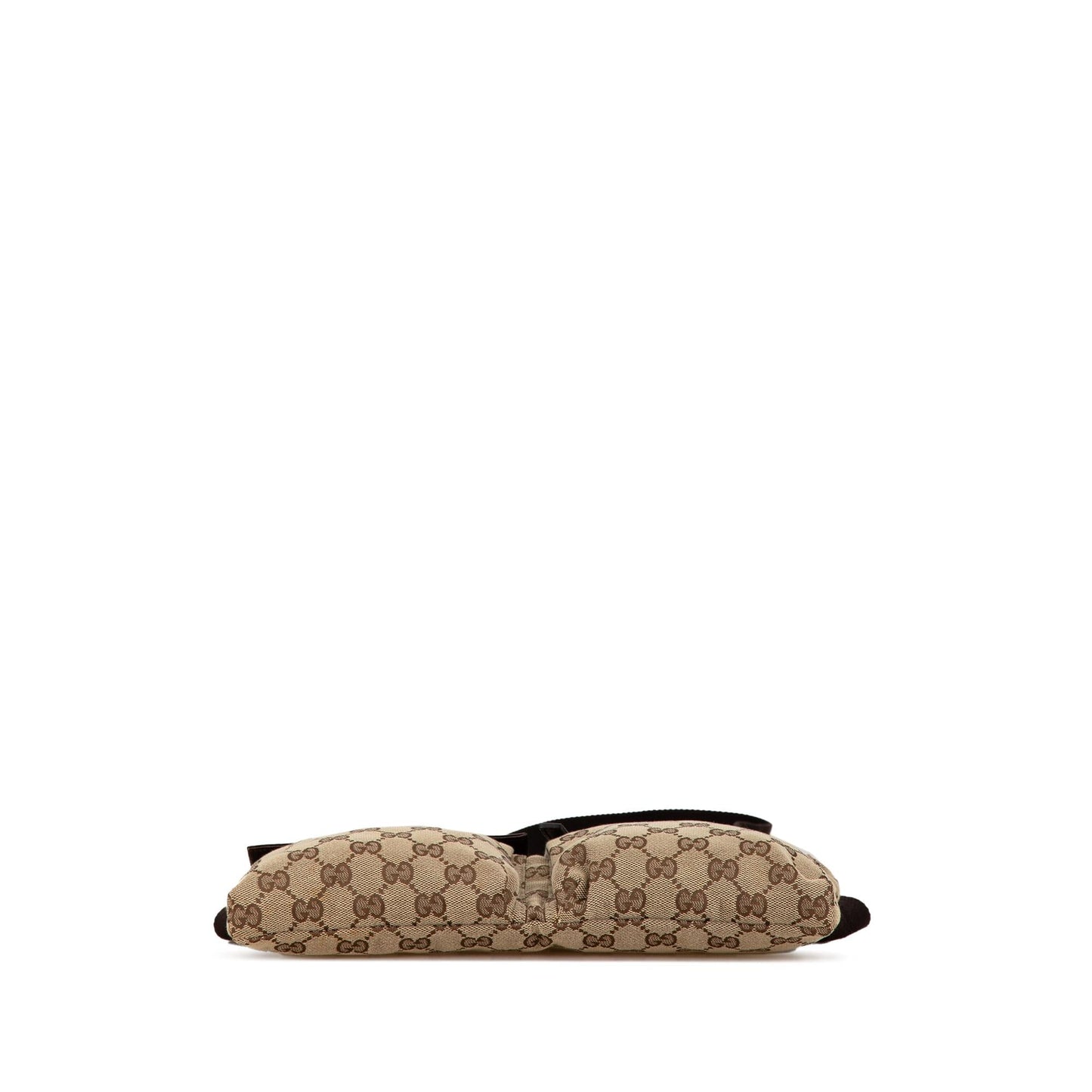 Gucci GG Double Pocket Belt SHG-e5K44J Canvas Calf Brown Accessory