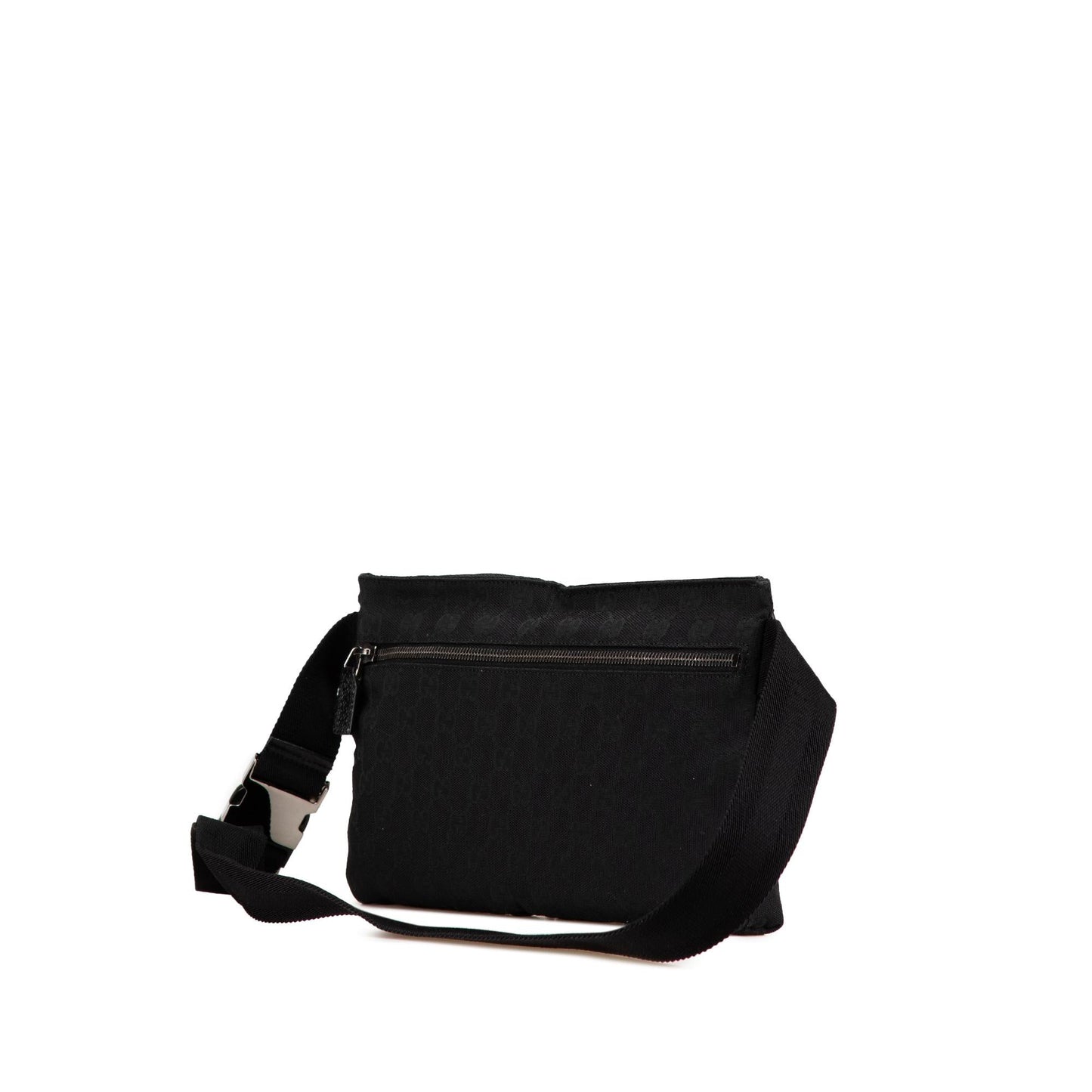 Gucci GG Double Pocket Belt Canvas Black Accessory