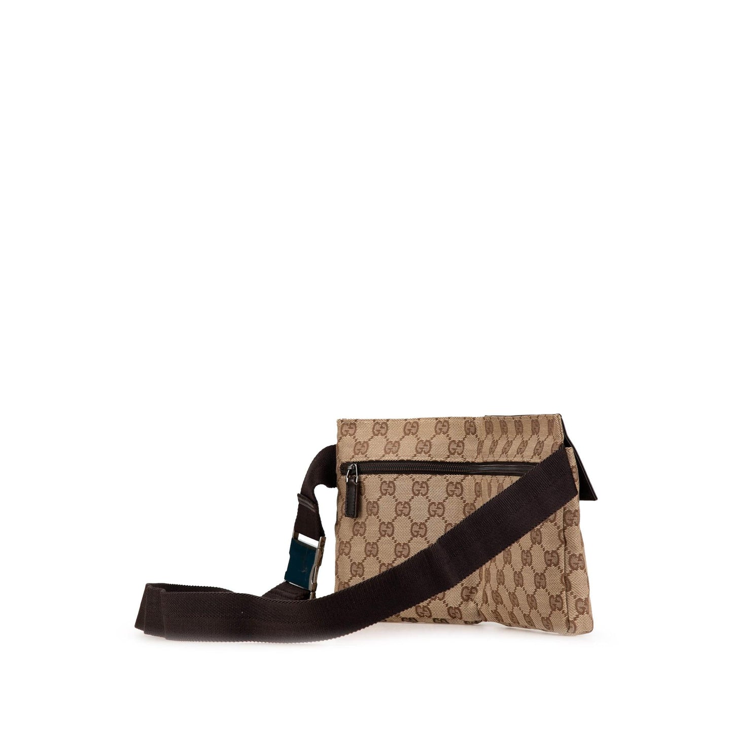 Gucci GG Double Pocket Belt Canvas Brown Accessory Bag 4