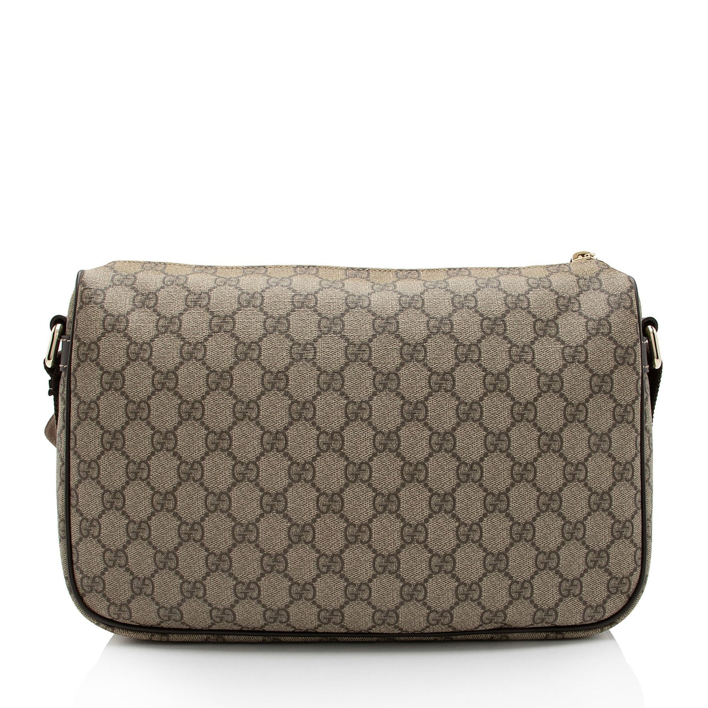 Gucci GG Double Pocket Messeneger SHF-UBcIwa Leather Canvas Brown Beige Shoulder Bag