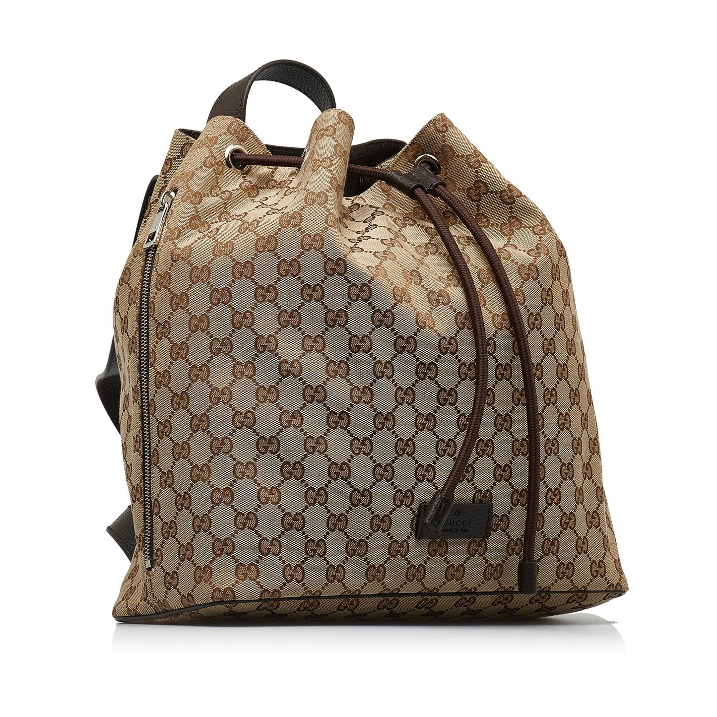 Gucci GG Drawstring Backpack SHG-TBk0T0 Canvas Brown Jewelry