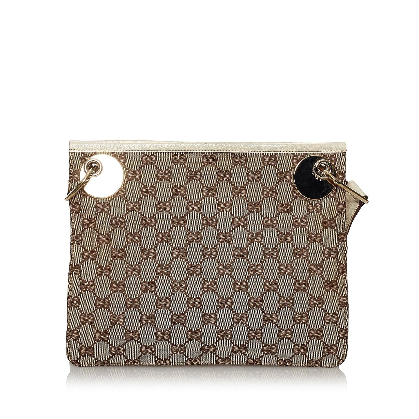 Gucci GG Eclipse SHG Canvas White Brown Crossbody Bag Bag Shg