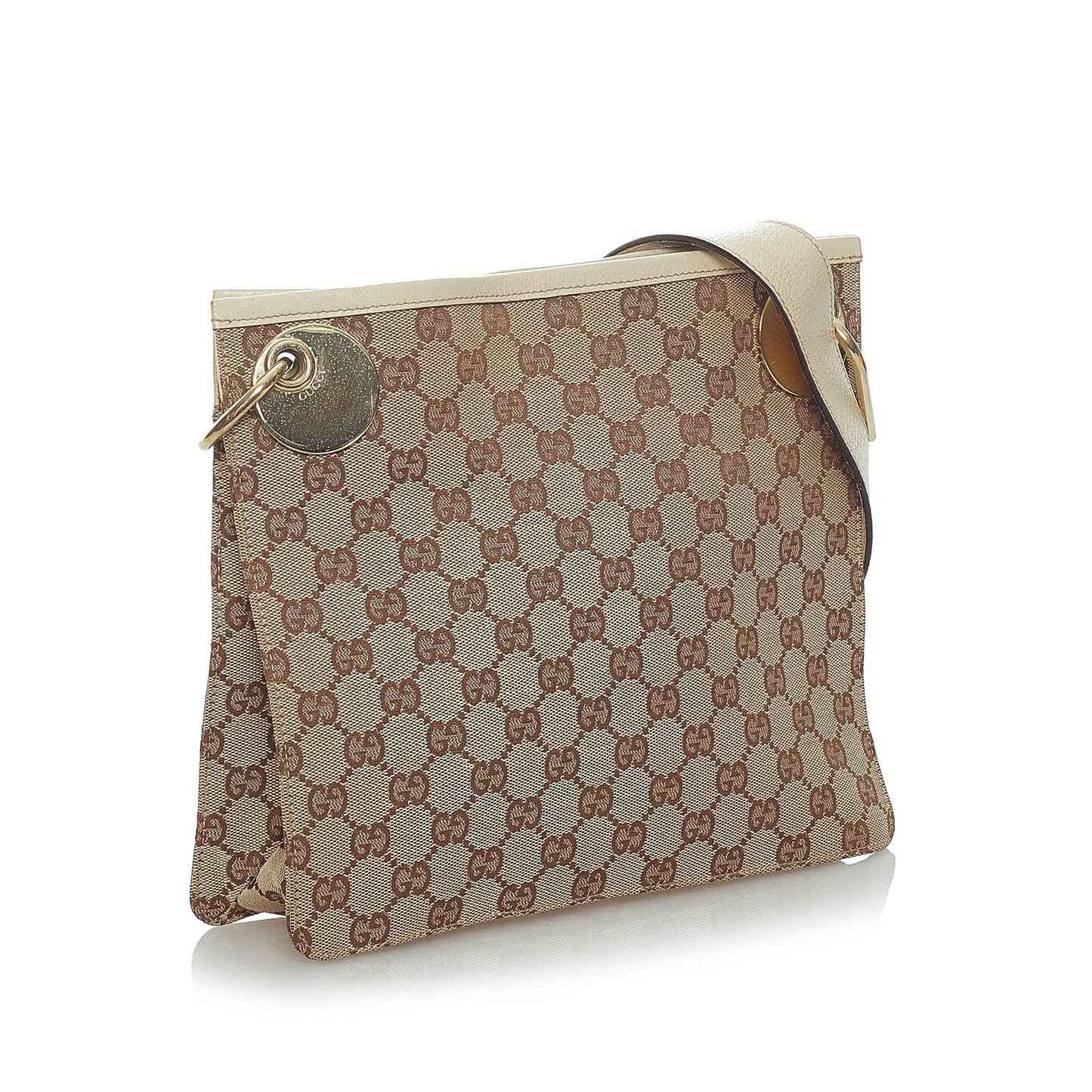 Gucci GG Eclipse SHG Canvas White Brown Crossbody Bag 3