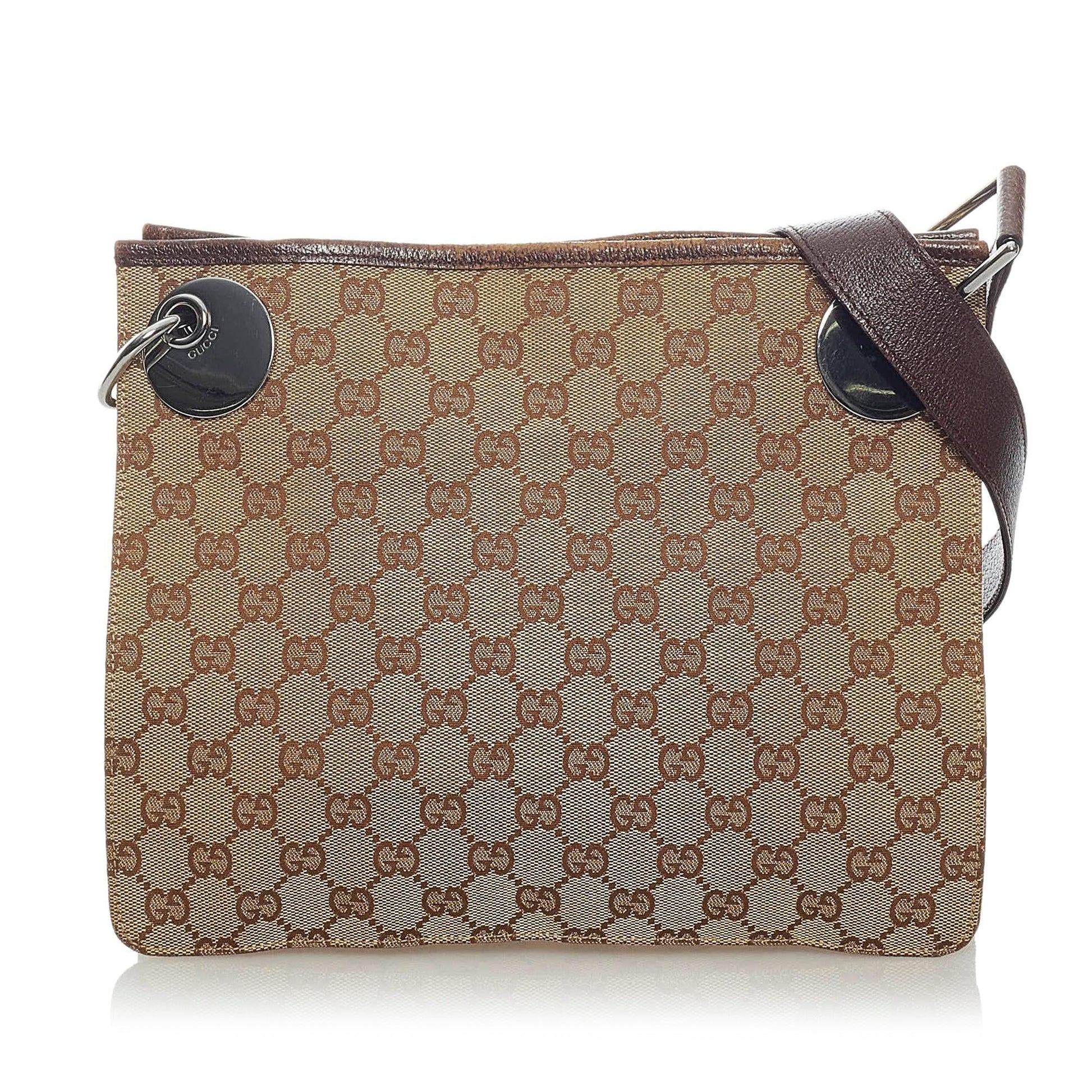 Gucci GG Eclipse SHG Canvas Brown Crossbody Bag