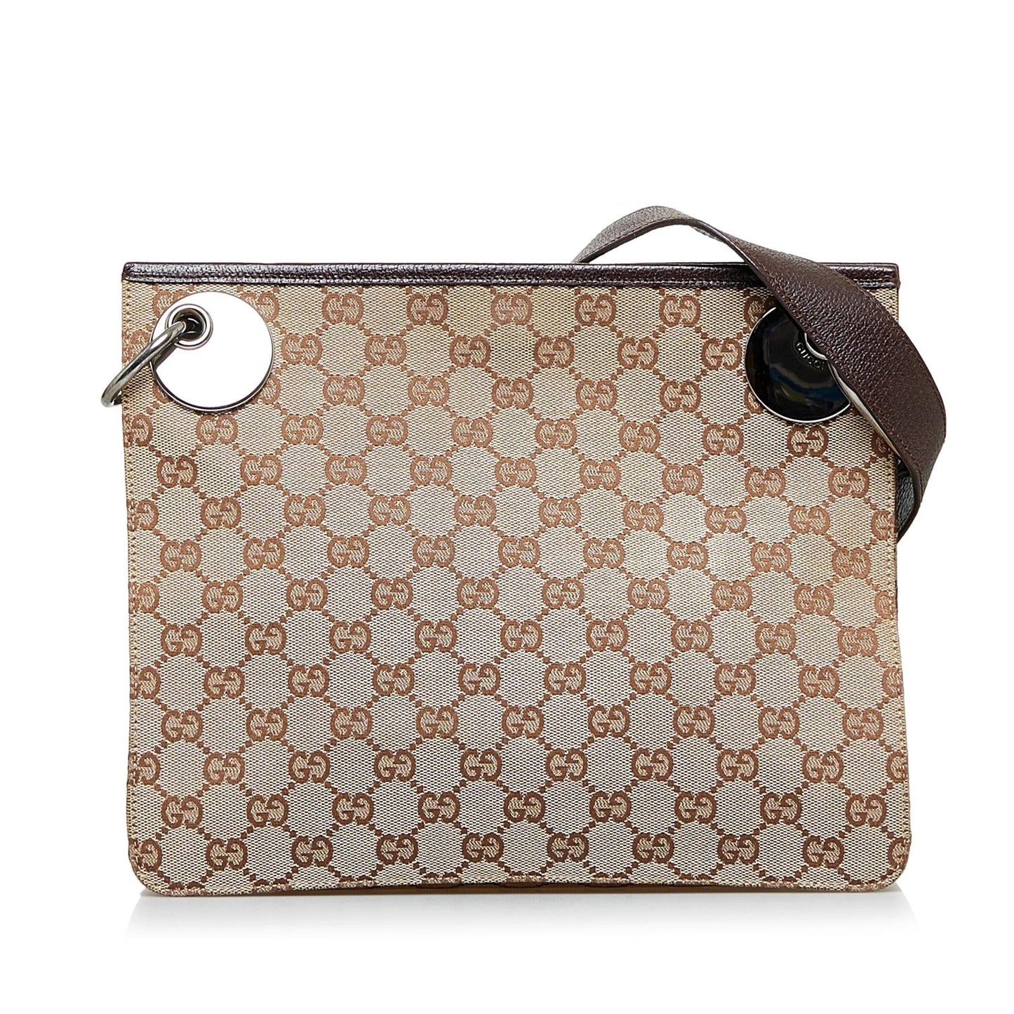 Gucci GG Eclipse SHG-c7pFQ4 Canvas Calf Brown Crossbody Bag