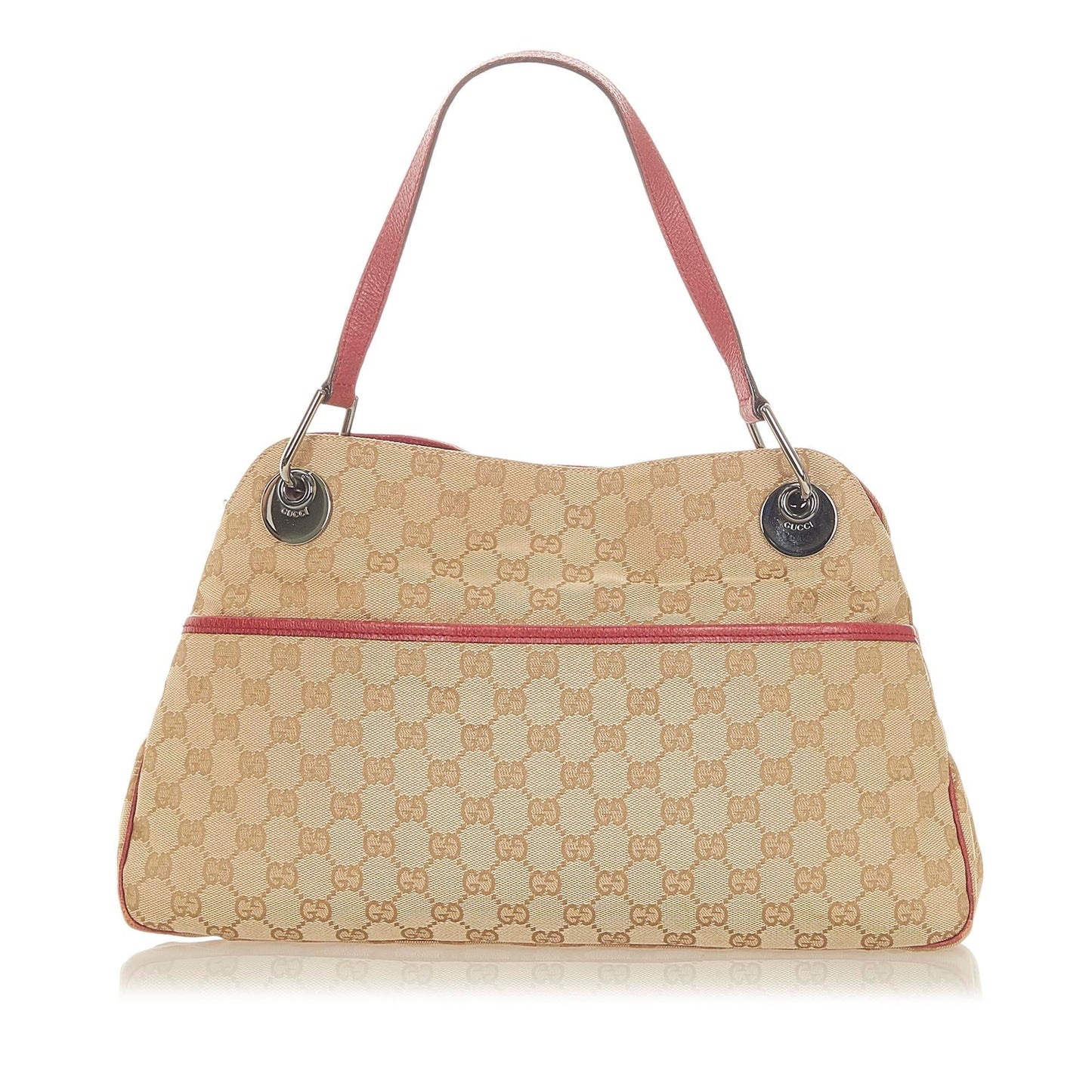 Gucci GG Eclipse SHG Canvas Brown Red Shoulder Bag Bag Shg
