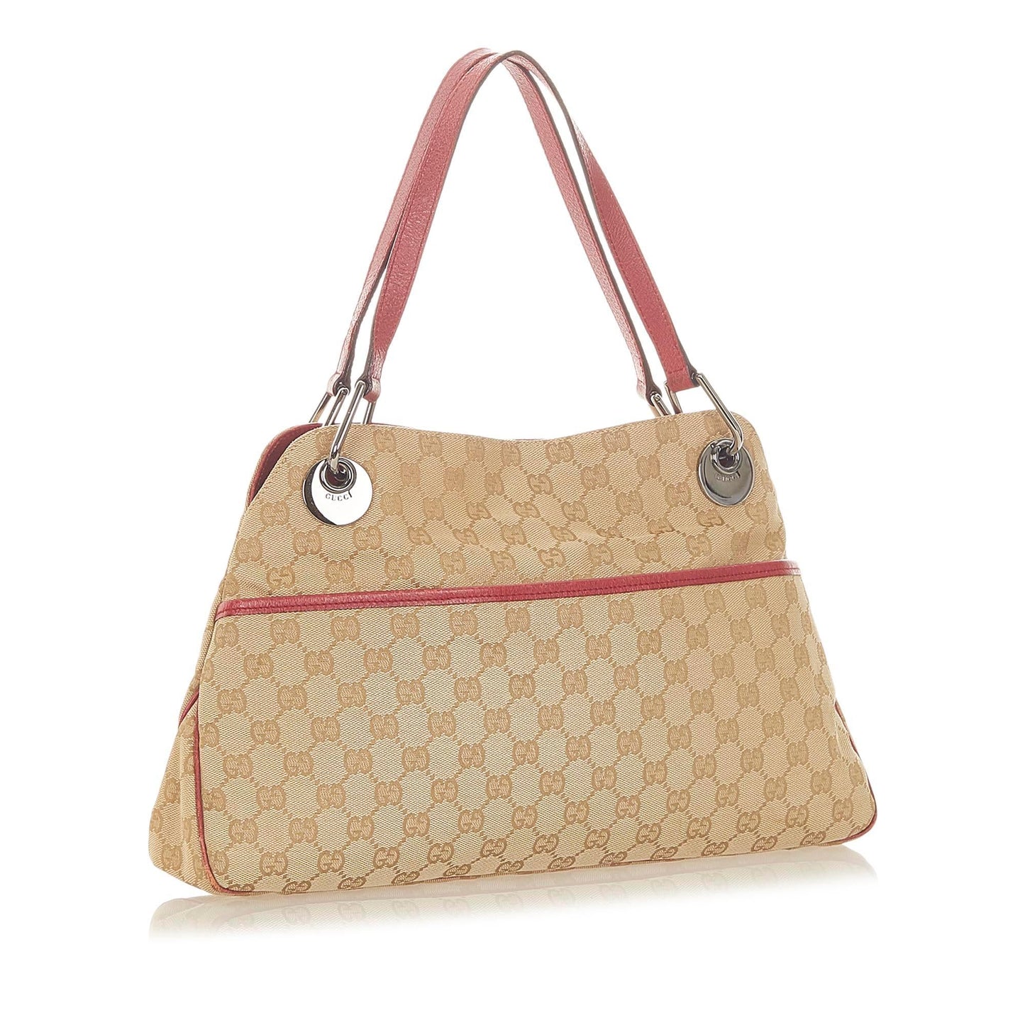 Gucci GG Eclipse SHG Canvas Brown Red Shoulder Bag Bag Shg