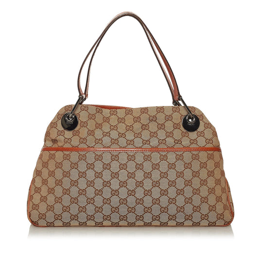 Gucci GG Eclipse SHG Canvas Calf Brown Shoulder Bag
