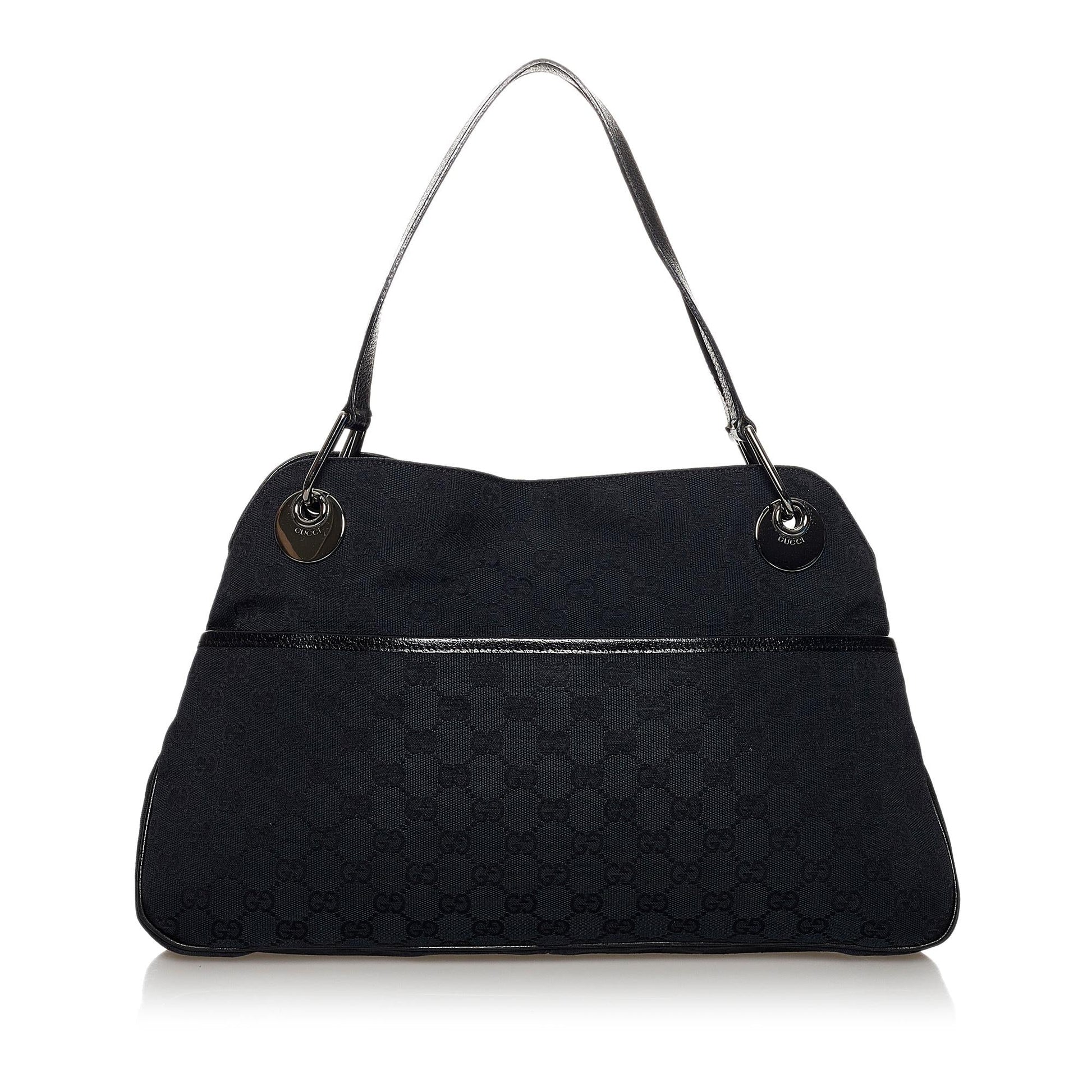Gucci GG Eclipse SHG Canvas Black Shoulder Bag 6