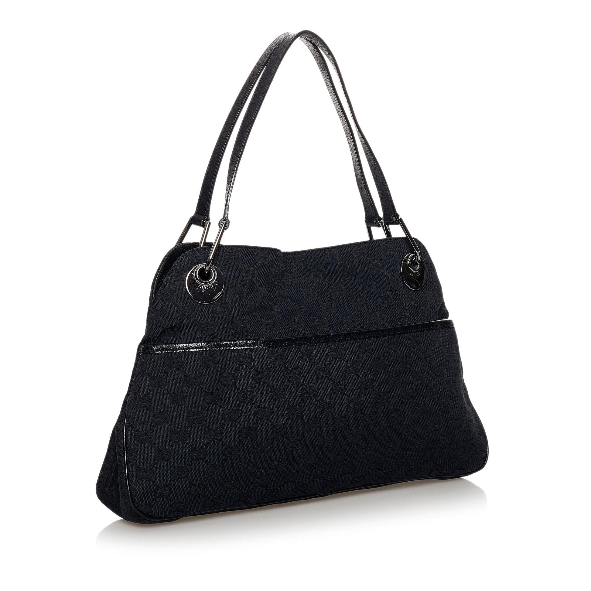 Gucci GG Eclipse SHG Canvas Black Shoulder Bag 6