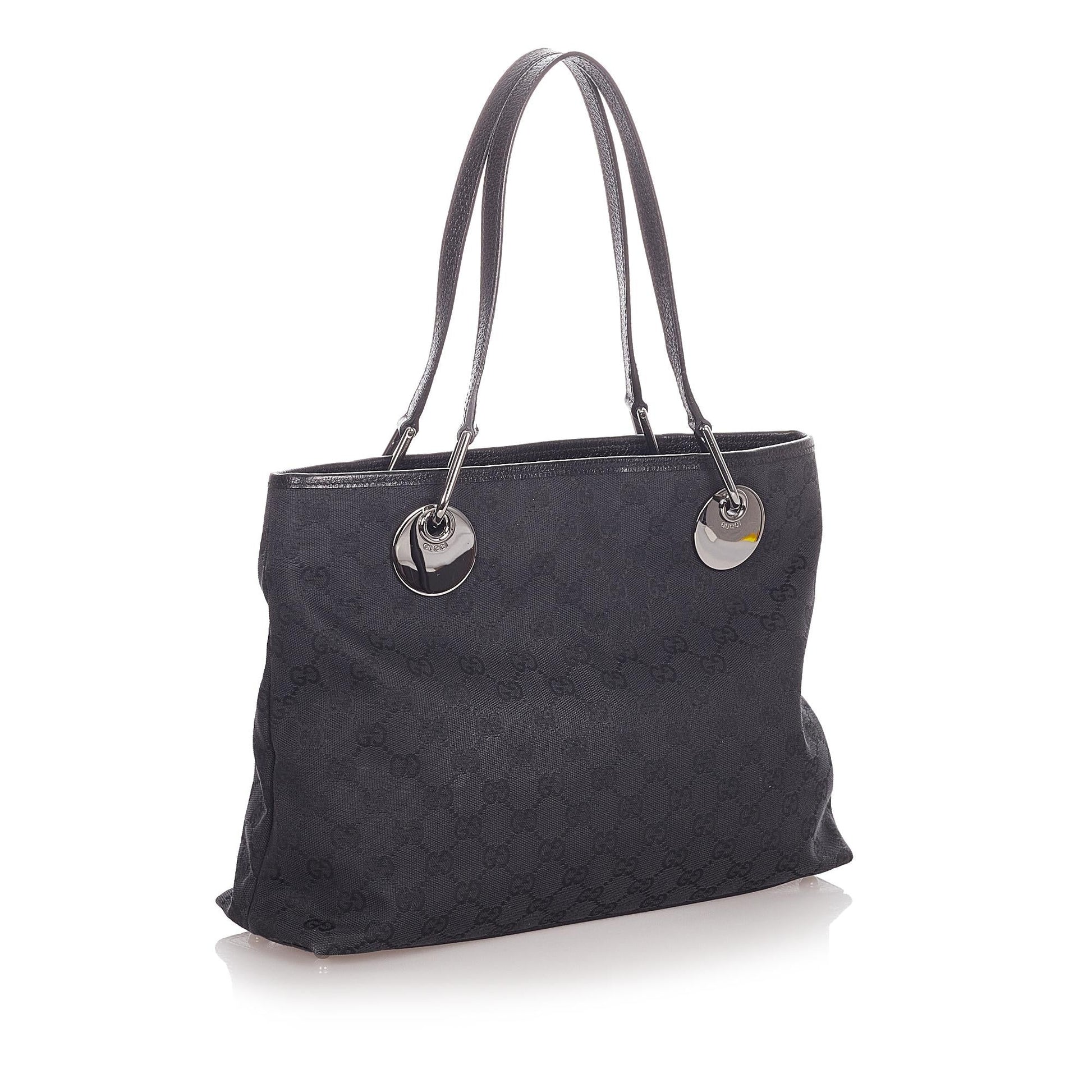 Gucci GG Eclipse SHG Canvas Black Shoulder Bag 9