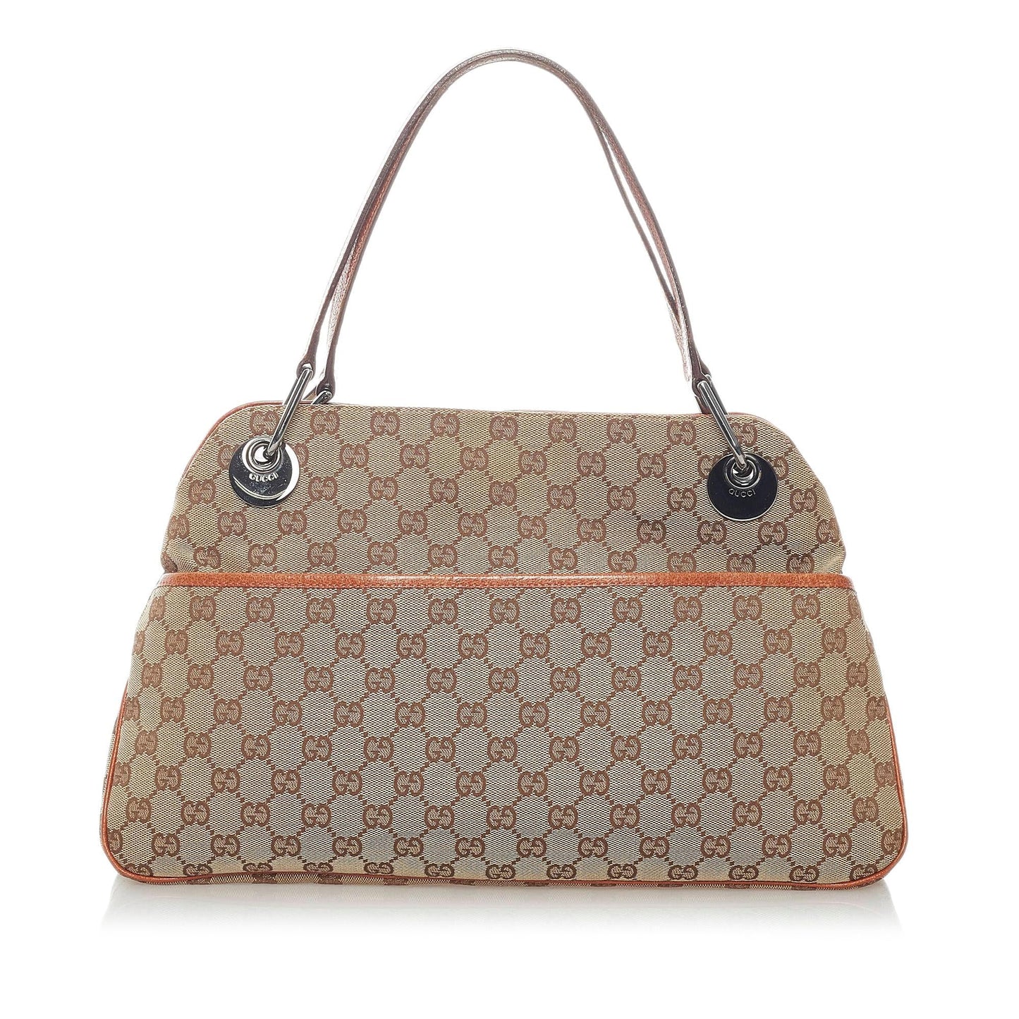 Gucci GG Eclipse SHG Canvas Calf Brown Orange Shoulder Bag