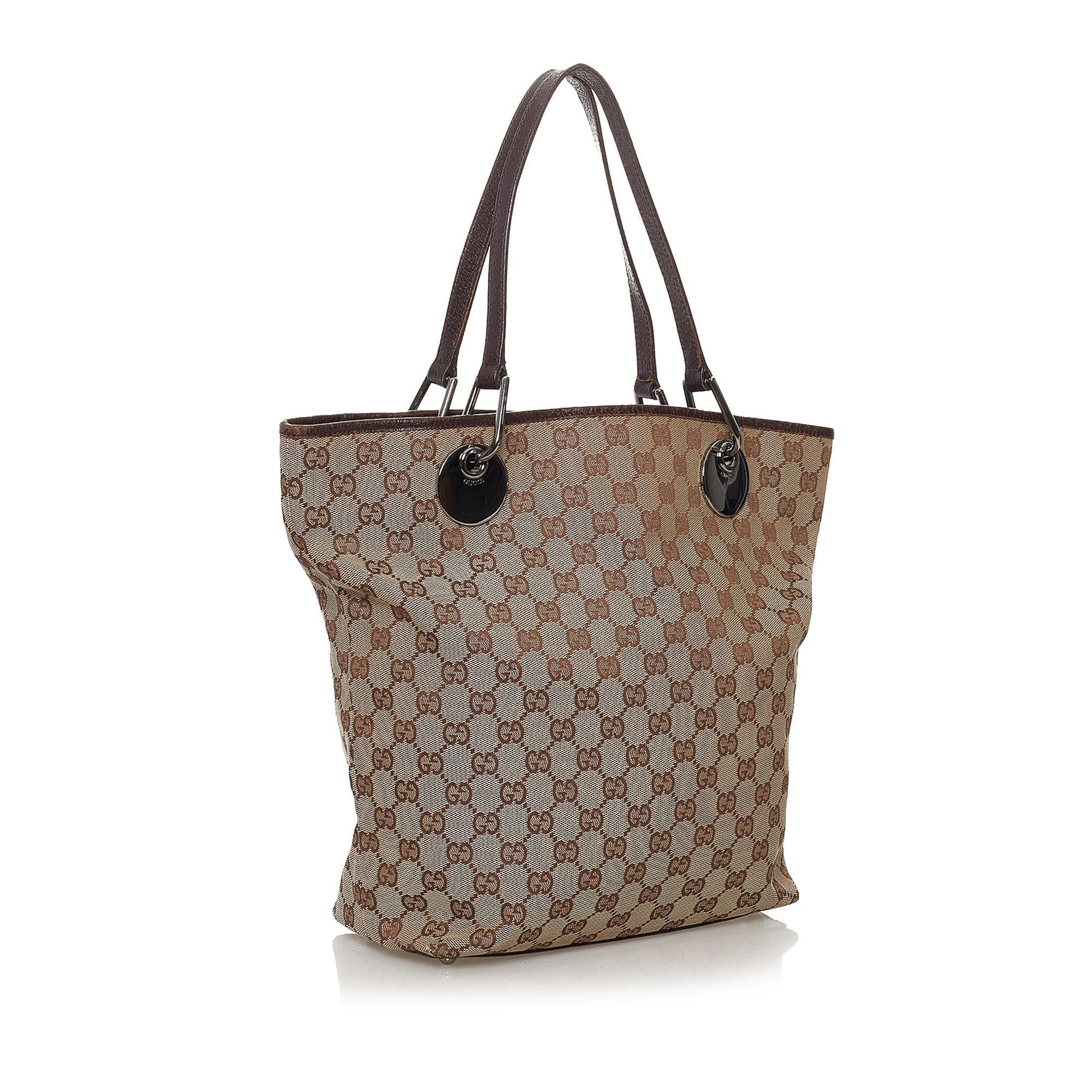 Gucci GG Eclipse SHG Canvas Brown Tote Bag 5
