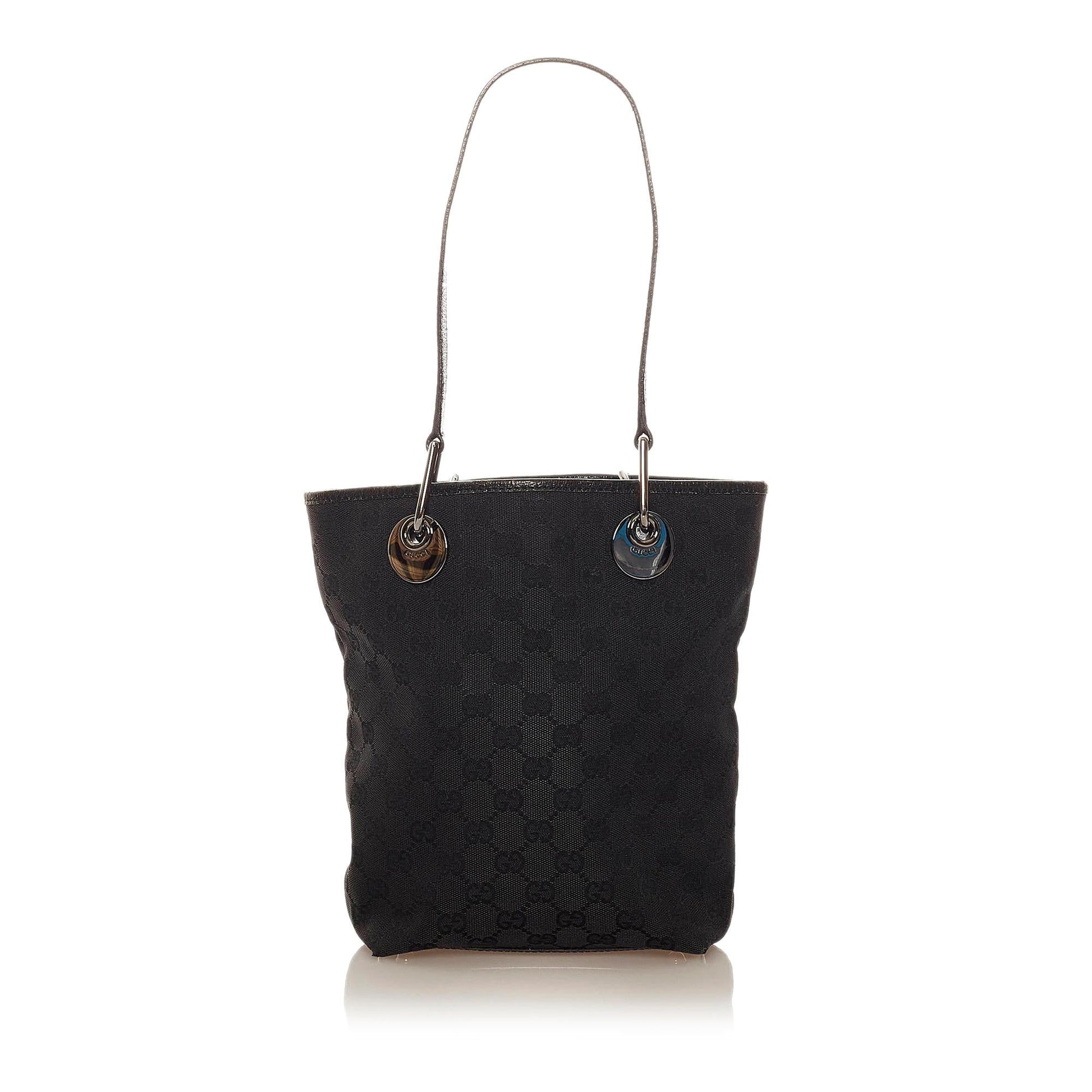 Gucci GG Eclipse SHG Canvas Black Tote Bag
