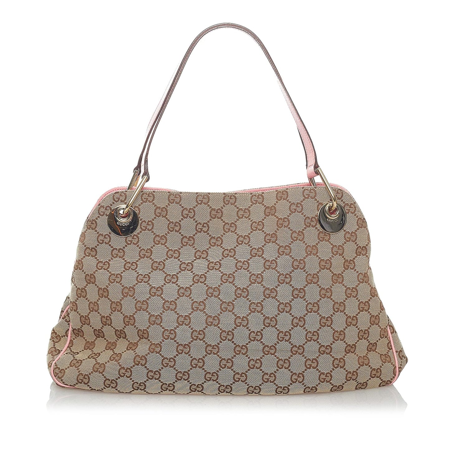 Gucci GG Eclipse SHG Canvas Brown Pink Tote Bag Bag Shg
