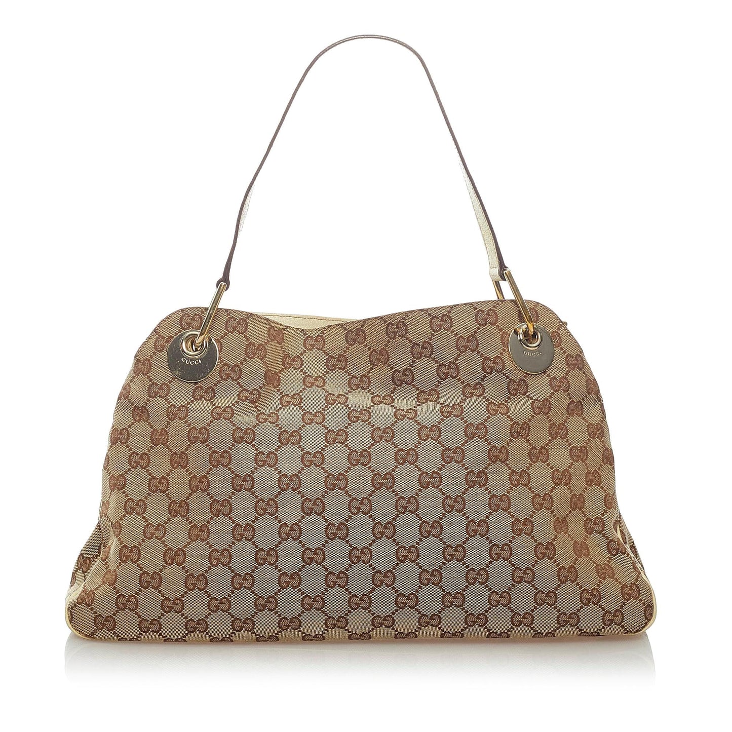 Gucci GG Eclipse SHG Canvas White Brown Tote Bag 5