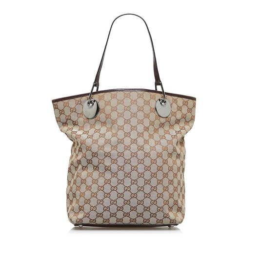 Gucci GG Eclipse SHG-jVoOHK Canvas Brown Tote Bag