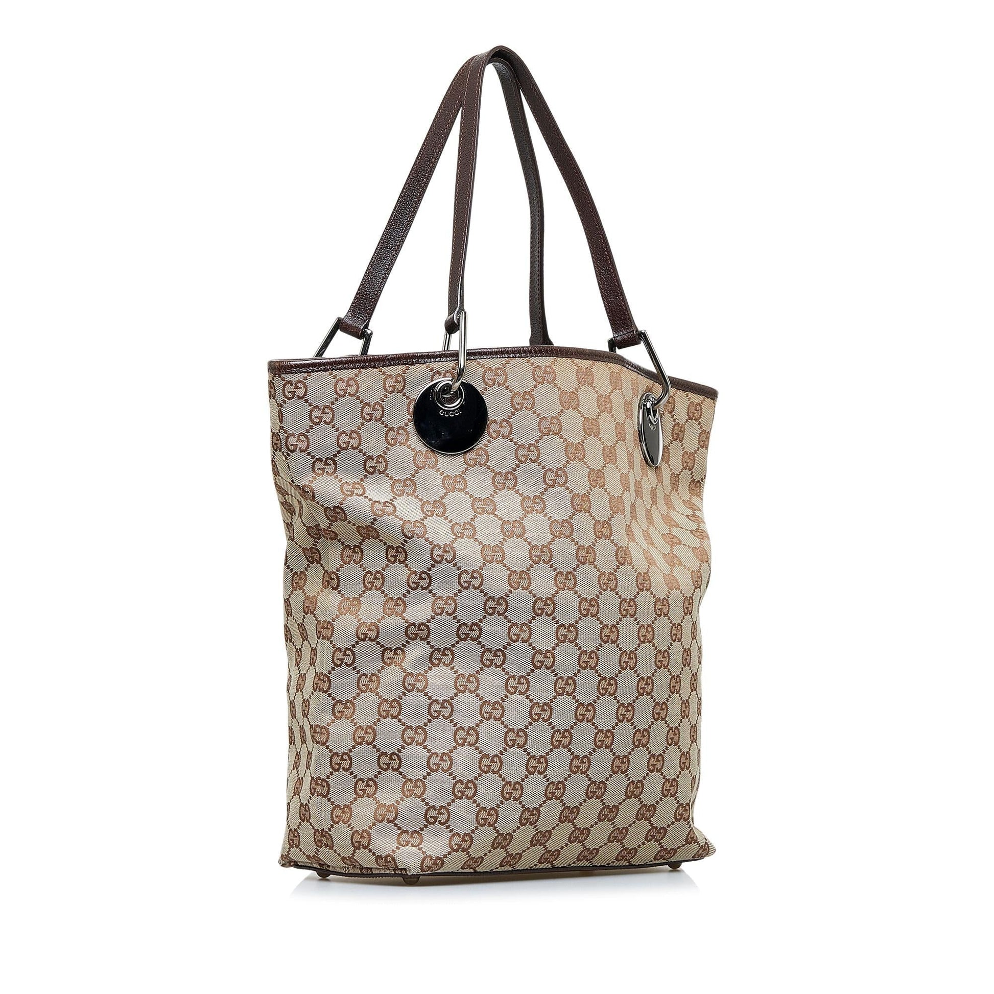 Gucci GG Eclipse SHG-jVoOHK Canvas Brown Tote Bag