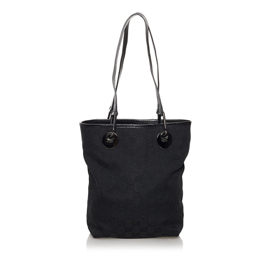 Gucci GG Eclipse SHG-KAPU3n Canvas Calf Black Tote Bag