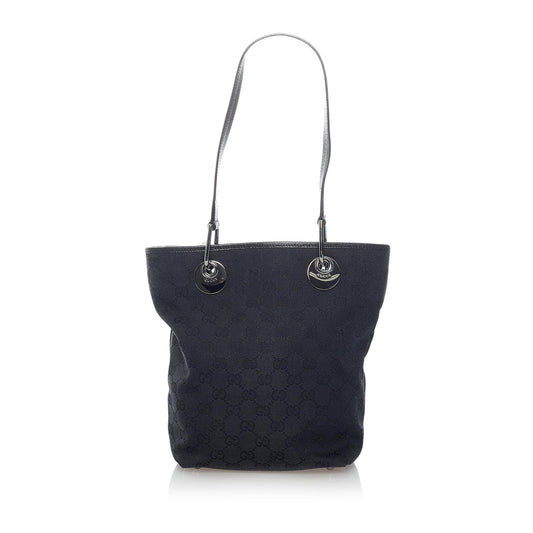 Gucci GG Eclipse SHG Canvas Calf Black Tote Bag Tote Shg