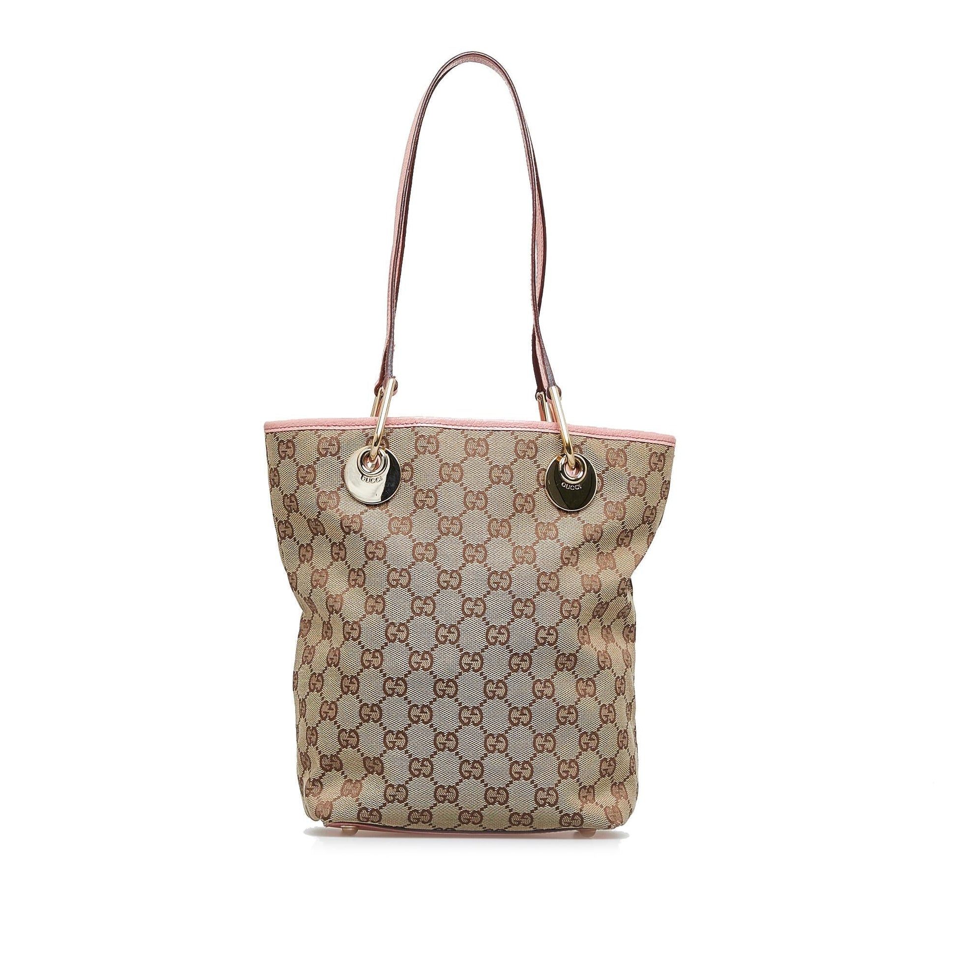 Gucci GG Eclipse SHG-0u46Wb Canvas Brown Tote Bag