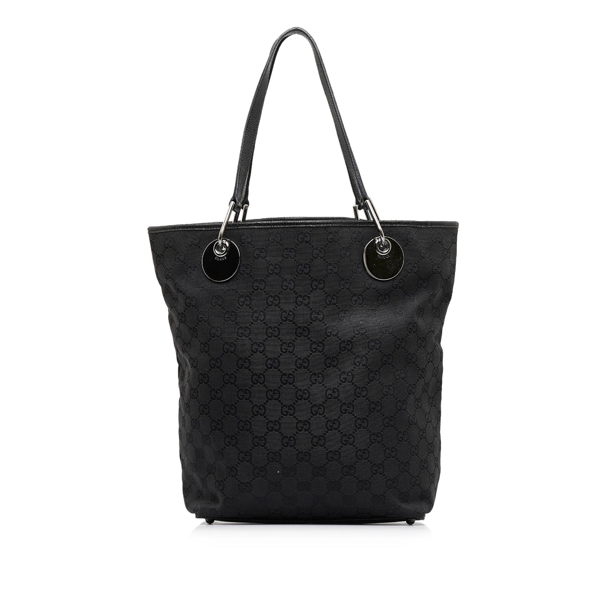 Gucci GG Eclipse SHG-9BcTJq Canvas Calf Black Tote Bag