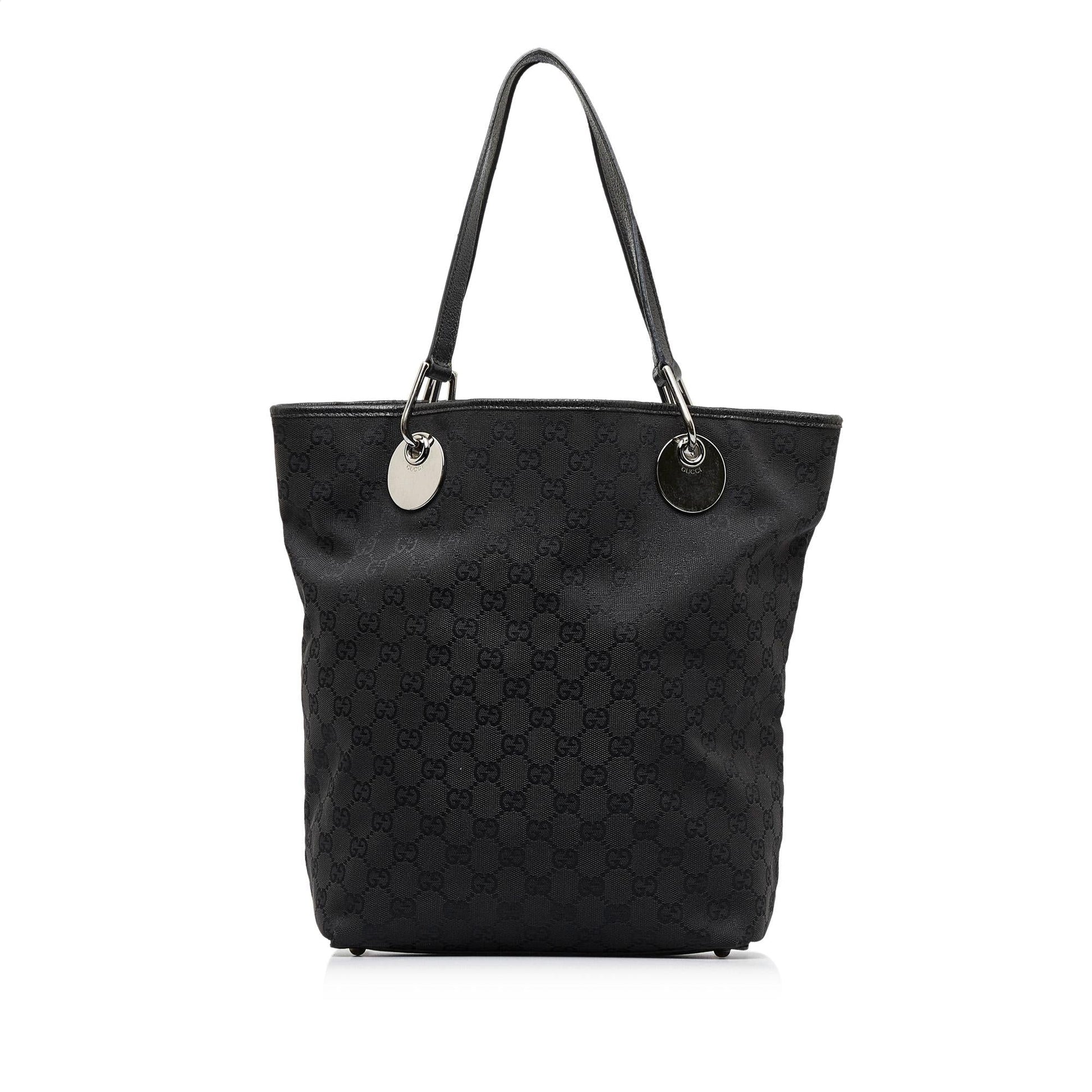 Gucci GG Eclipse SHG-9BcTJq Canvas Calf Black Tote Bag
