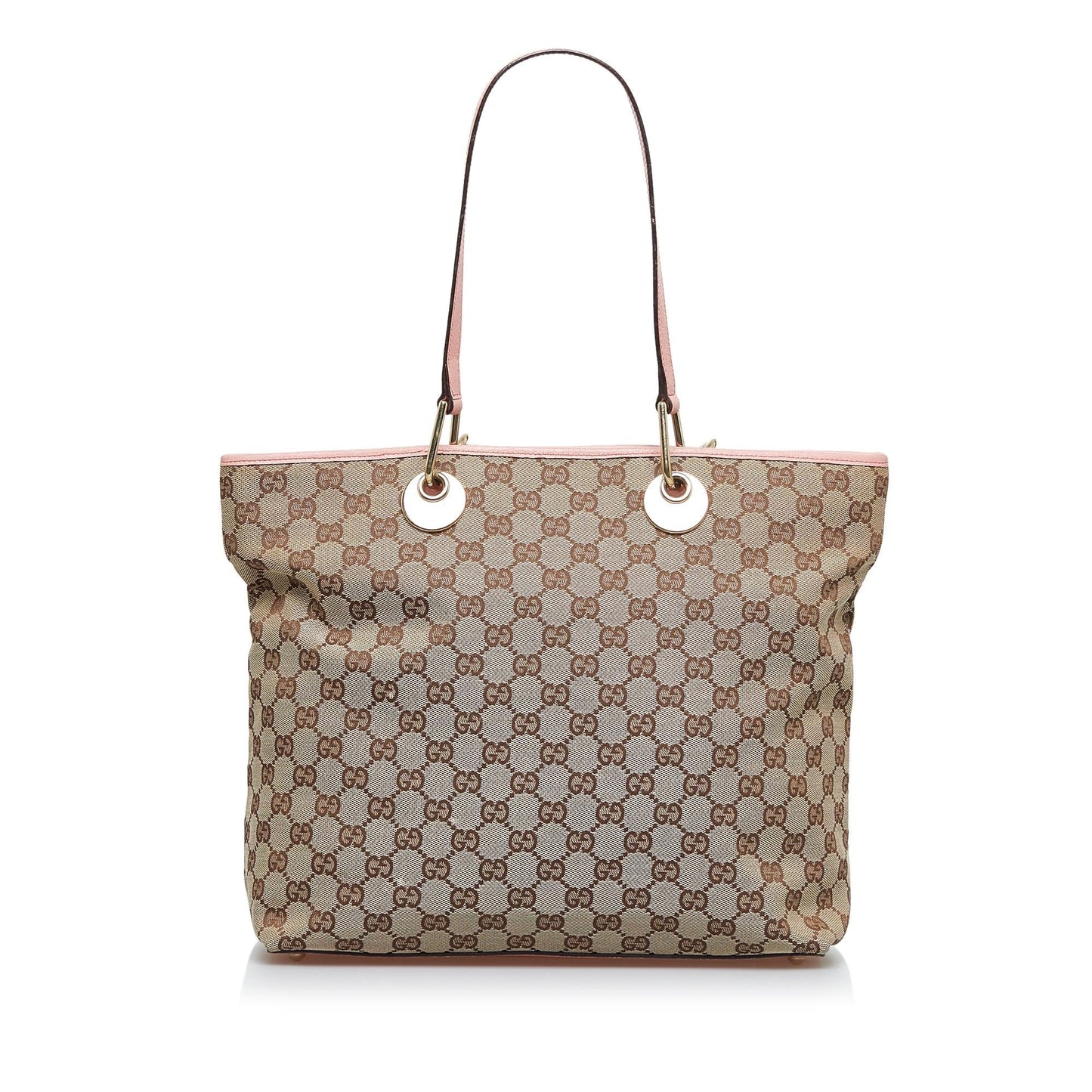 Gucci GG Eclipse SHG-iAOPL8 Canvas Calf Brown Pink Tote Bag