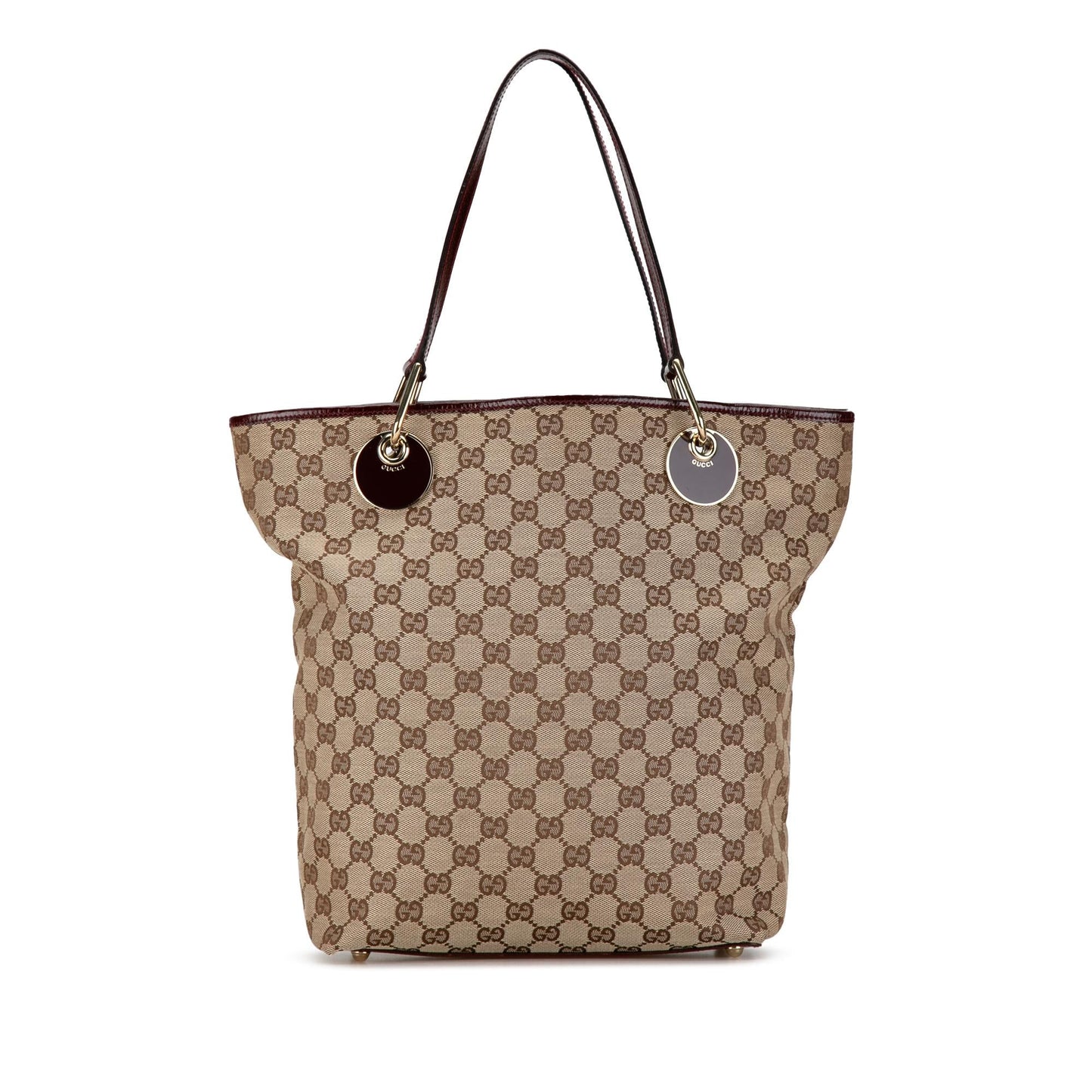 Gucci GG Eclipse SHG-uZPc1Y Canvas Calf Brown Tote Bag