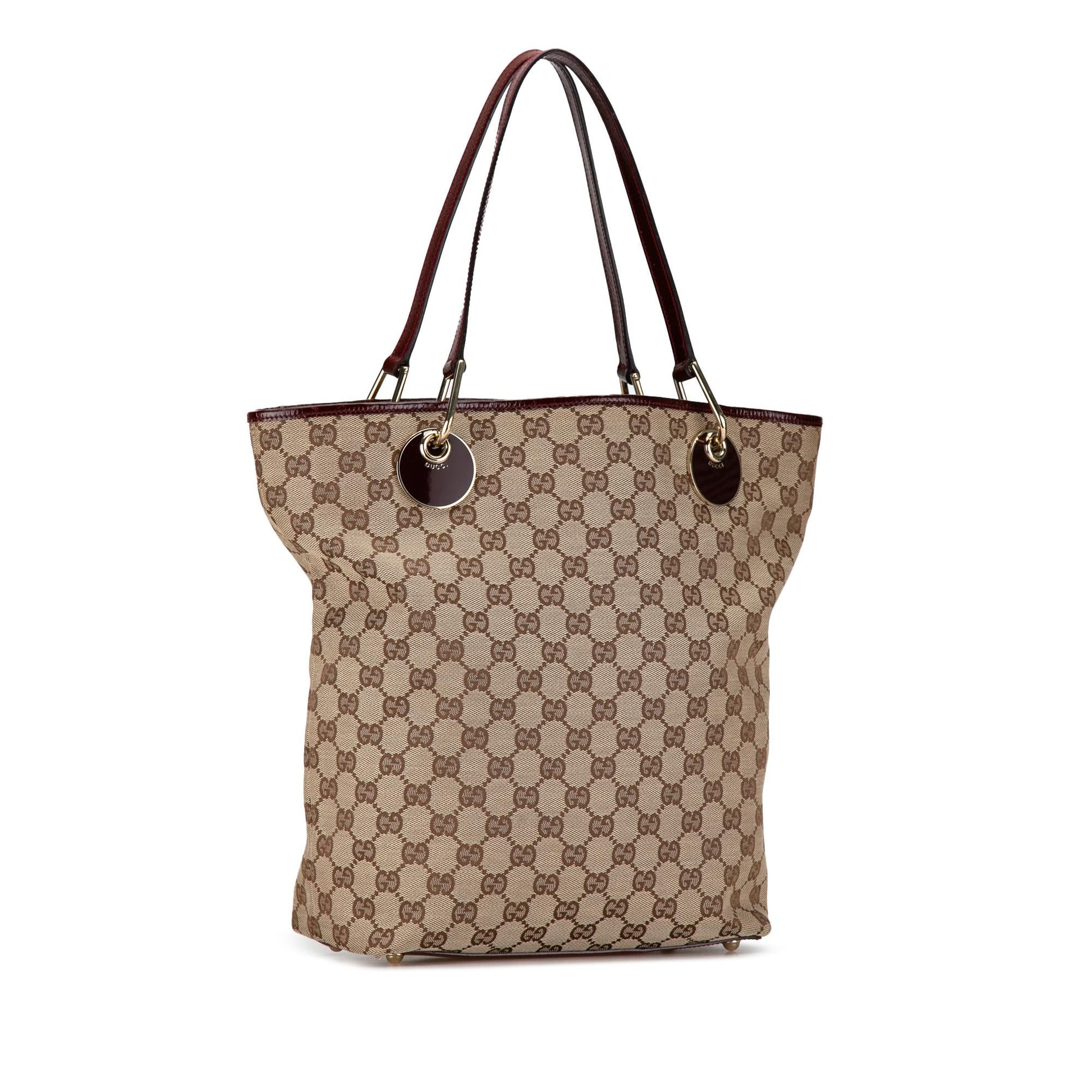 Gucci GG Eclipse SHG-uZPc1Y Canvas Calf Brown Tote Bag