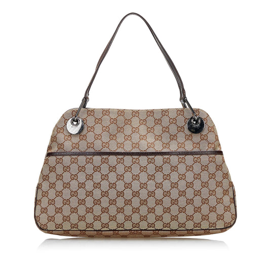 Gucci GG Eclipse SHG-A8lqxB Canvas Brown Tote Bag